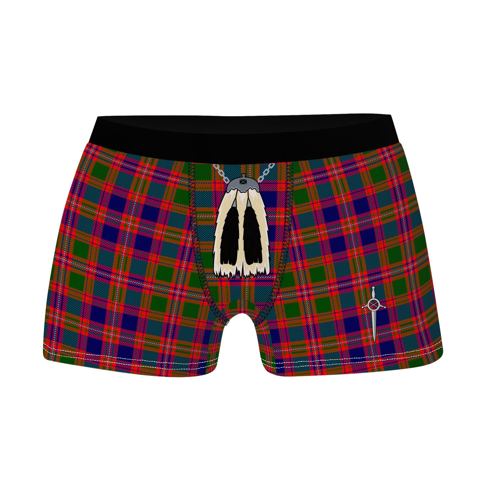 ScotsTee Shop Scottish MacIntyre Modern Clan Highland Kilt Sporran Tartan Boxer Briefs