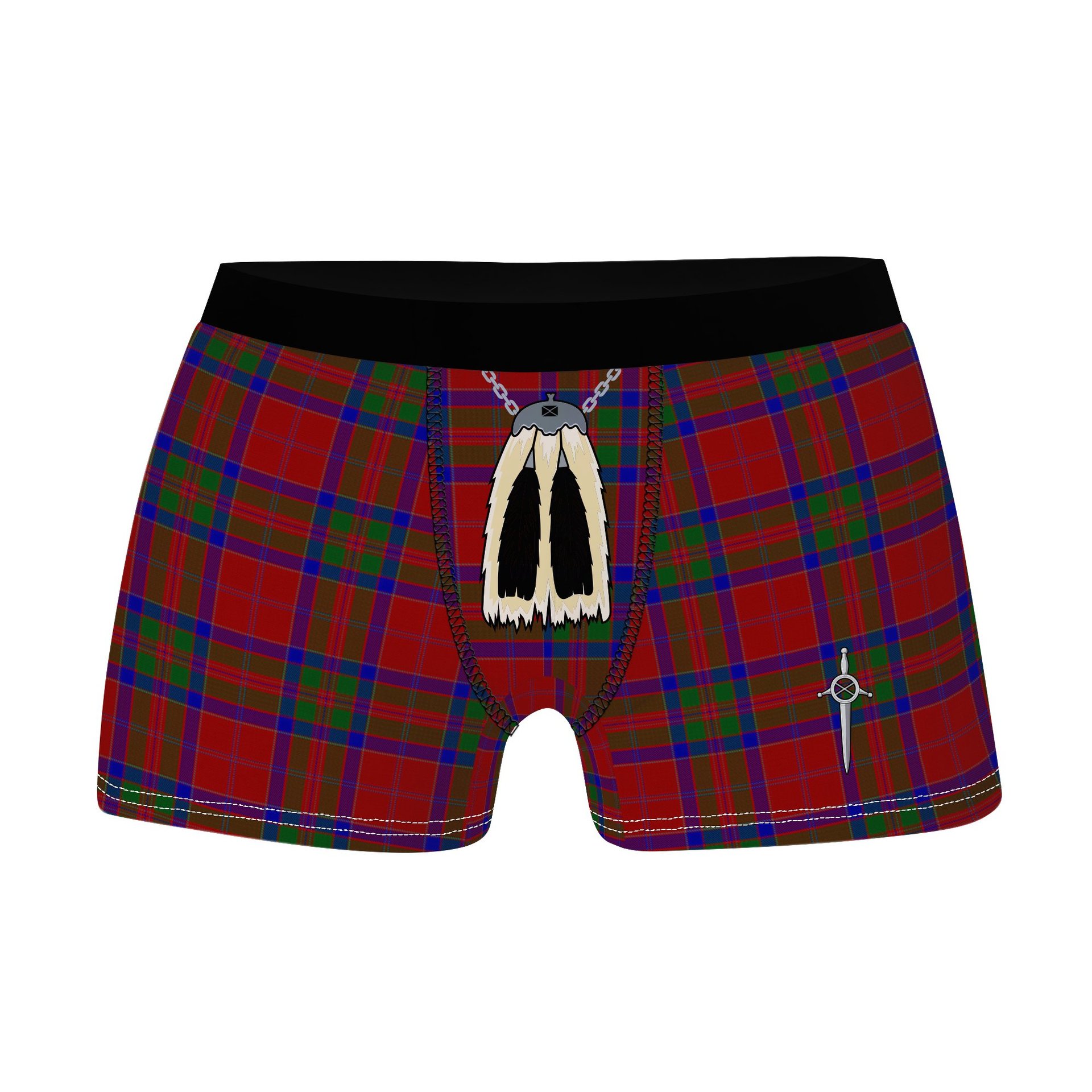 ScotsTee Shop Scottish MacGillivray Clan Highland Kilt Sporran Tartan Boxer Briefs