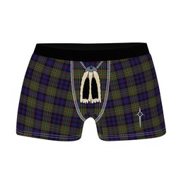ScotsTee Shop Scottish MacLellan Modern Clan Highland Kilt Sporran Tartan Boxer Briefs