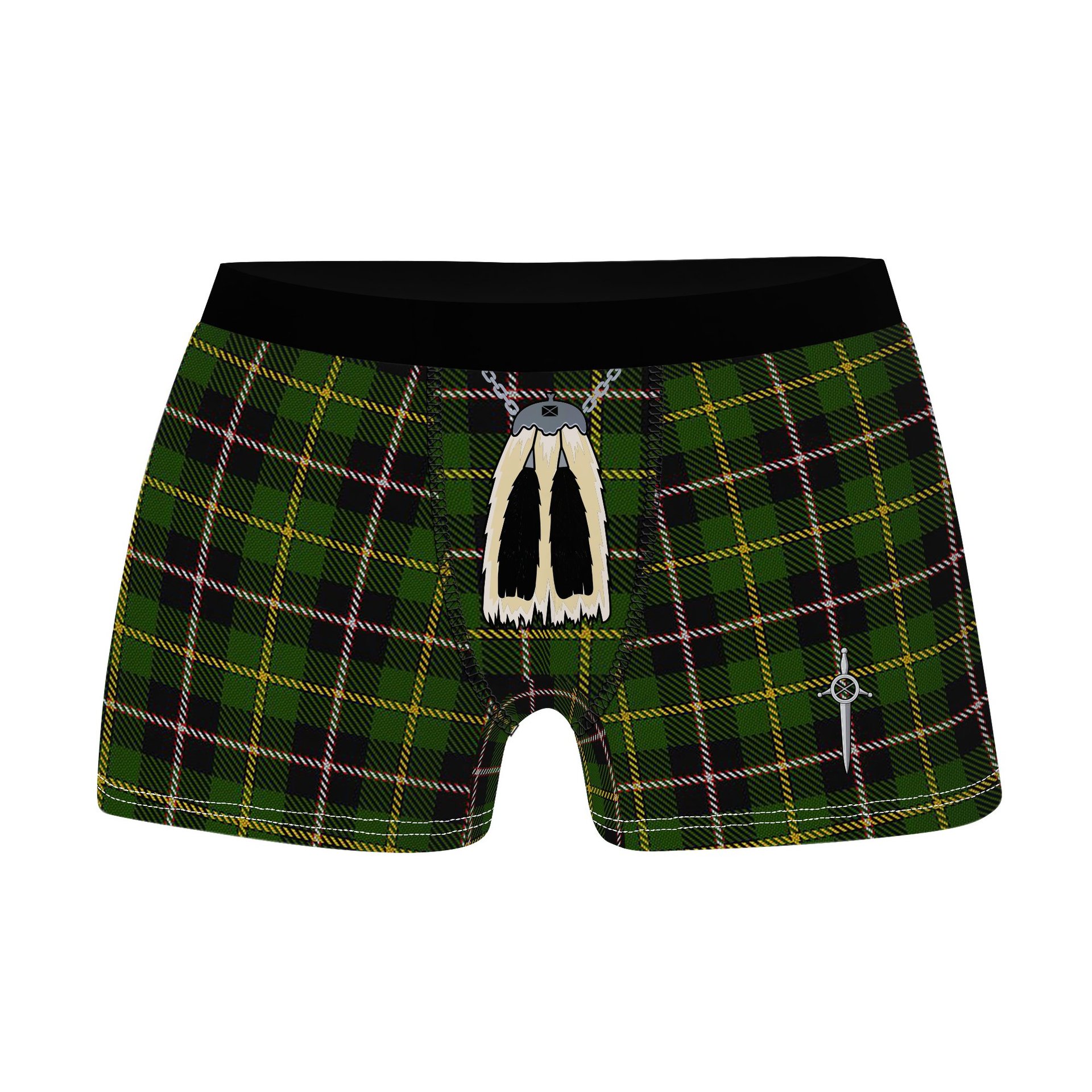 ScotsTee Shop Scottish MacLamroc Clan Highland Kilt Sporran Tartan Boxer Briefs