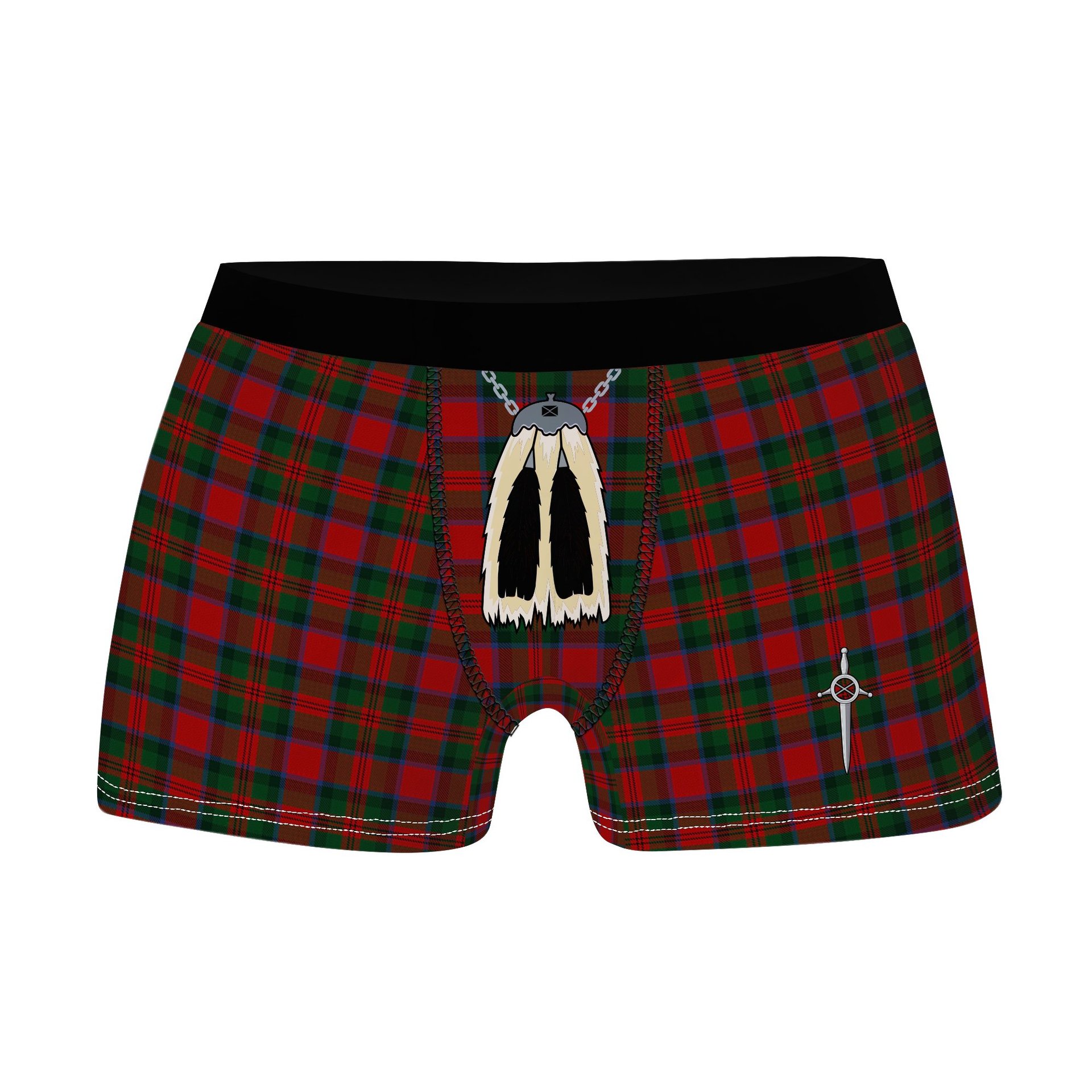 ScotsTee Shop Scottish MacDuff Clan Highland Kilt Sporran Tartan Boxer Briefs