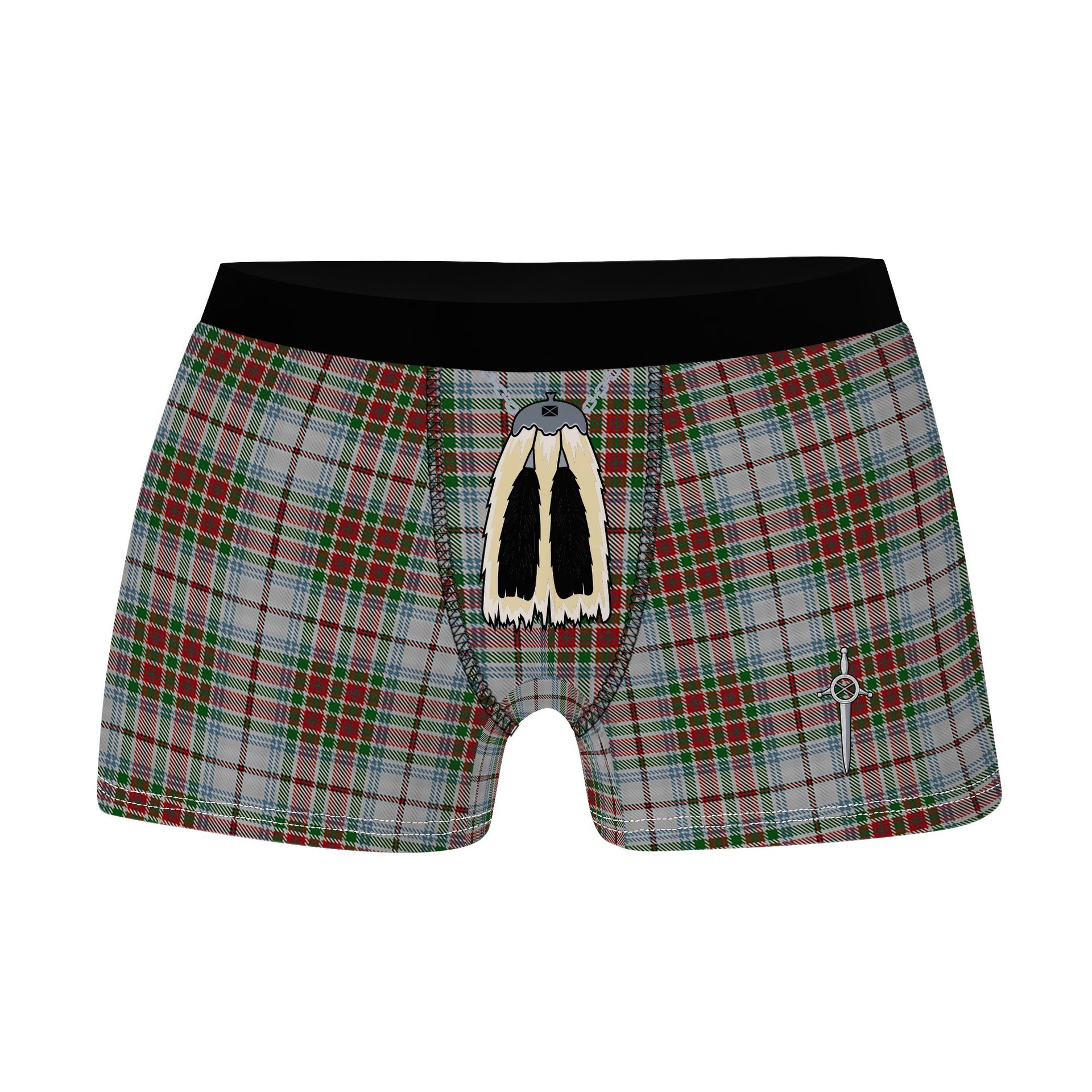 ScotsTee Shop Scottish MacBain Dress Clan Highland Kilt Sporran Tartan Boxer Briefs