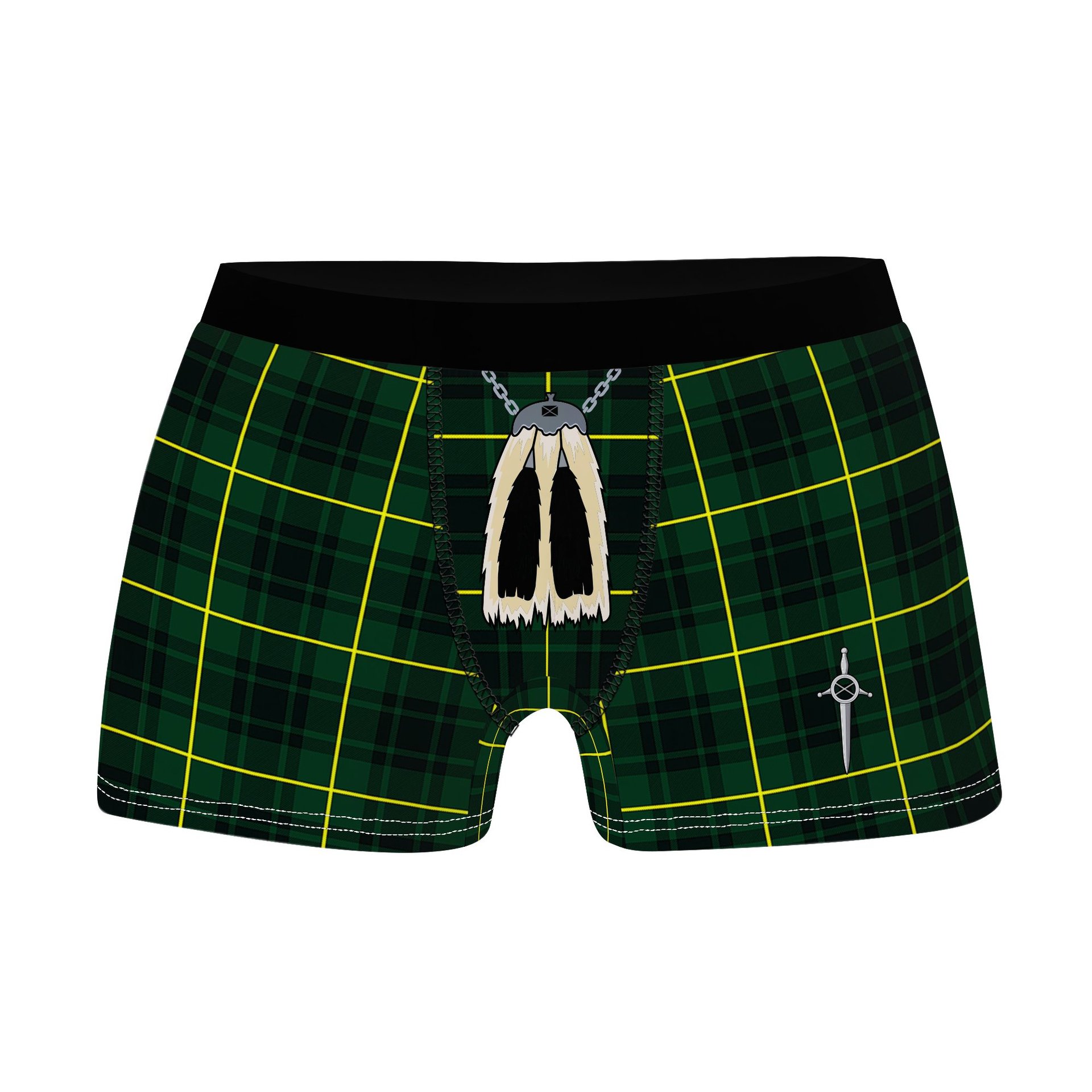 ScotsTee Shop Scottish MacArthur Modern Clan Highland Kilt Sporran Tartan Boxer Briefs