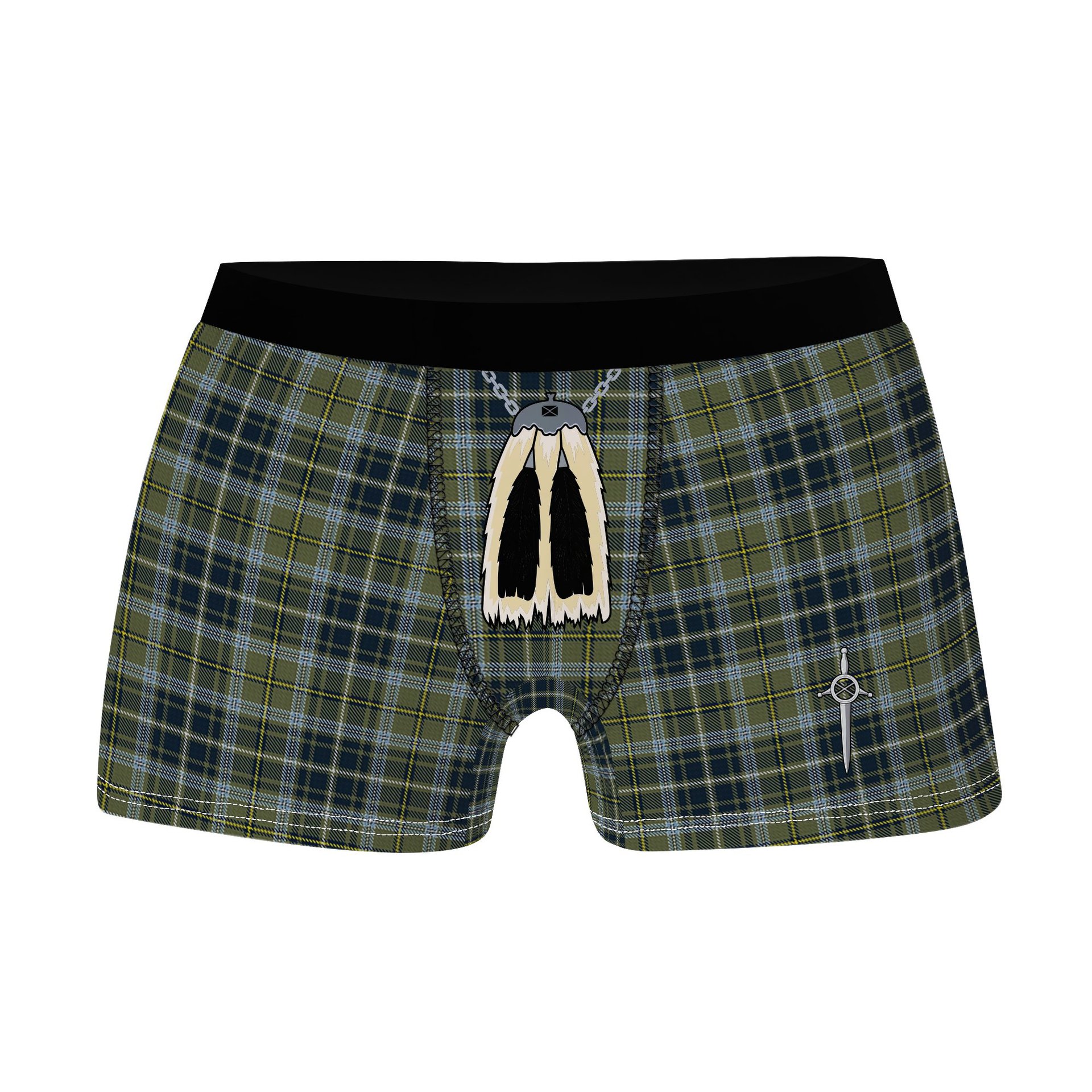 ScotsTee Shop Scottish MacBean Hunting Clan Highland Kilt Sporran Tartan Boxer Briefs