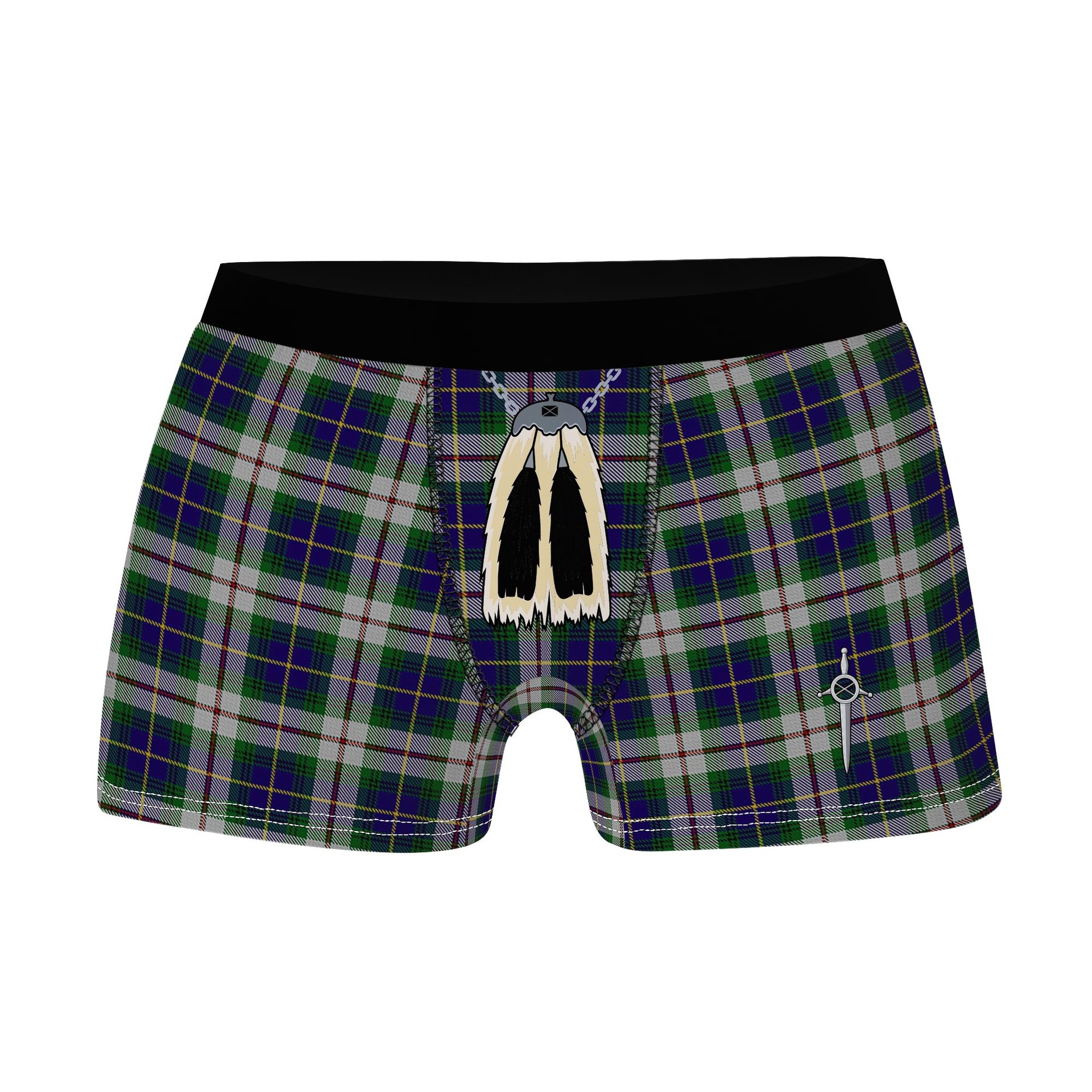 ScotsTee Shop Scottish MacLeod Of Californian Clan Highland Kilt Sporran Tartan Boxer Briefs