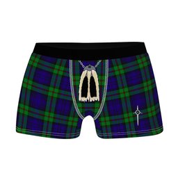ScotsTee Shop Scottish MacKinlay Modern Clan Highland Kilt Sporran Tartan Boxer Briefs