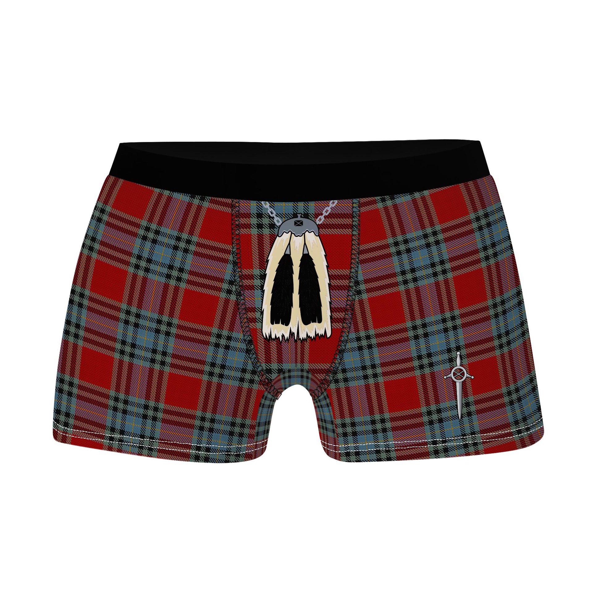 ScotsTee Shop Scottish MacLeay Clan Highland Kilt Sporran Tartan Boxer Briefs