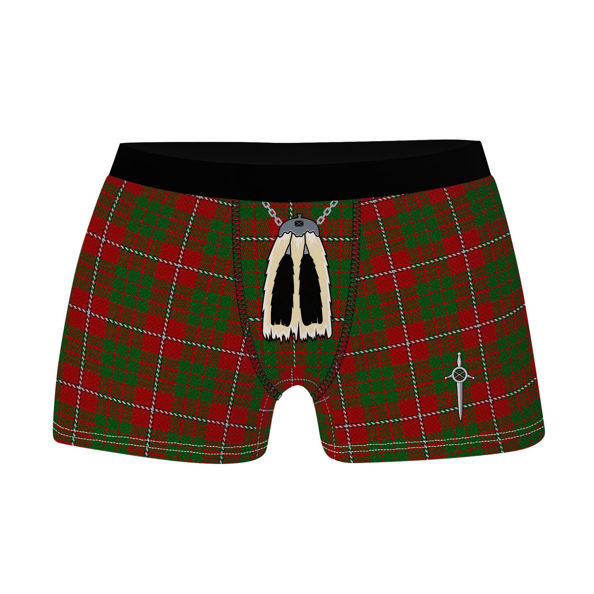 ScotsTee Shop Scottish MacGregor of Balquidder Clan Highland Kilt Sporran Tartan Boxer Briefs