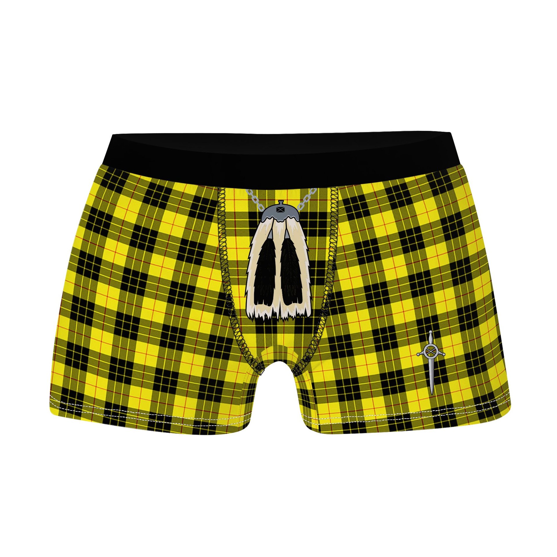 ScotsTee Shop Scottish MacLeod of Lewis Modern Clan Highland Kilt Sporran Tartan Boxer Briefs