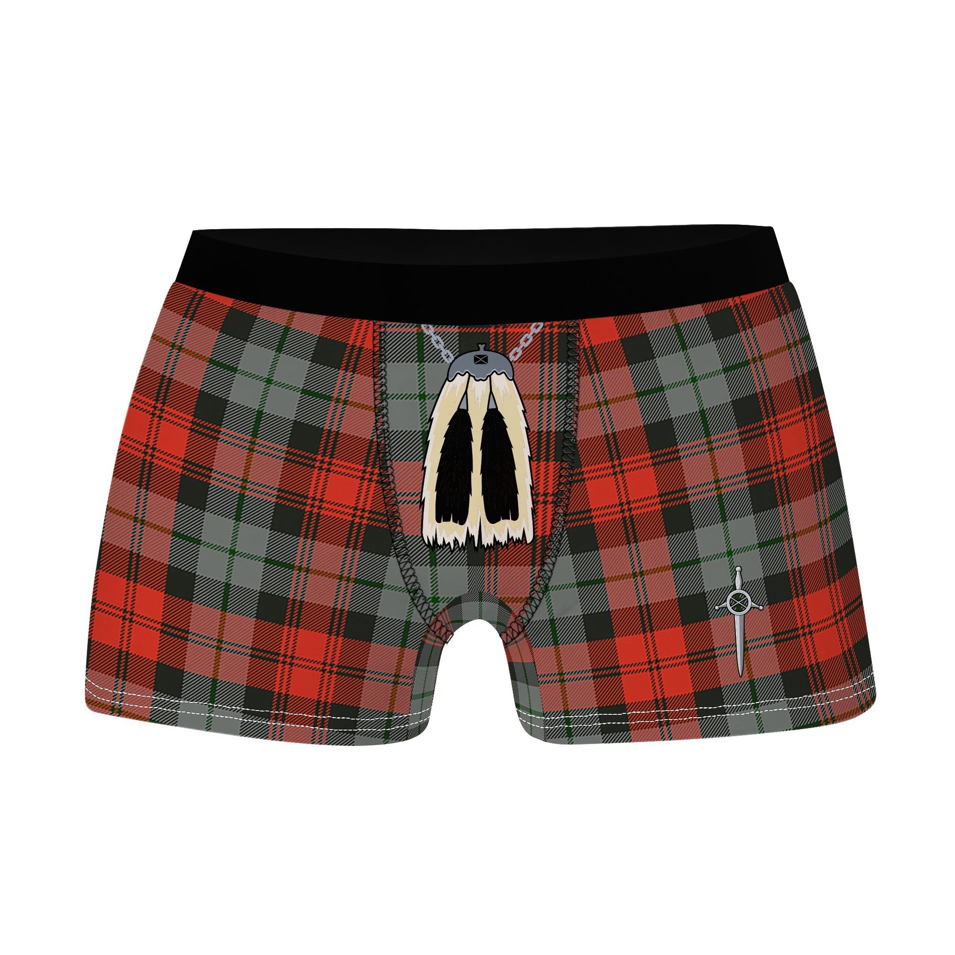 ScotsTee Shop Scottish MacLachlan Weathered Clan Highland Kilt Sporran Tartan Boxer Briefs