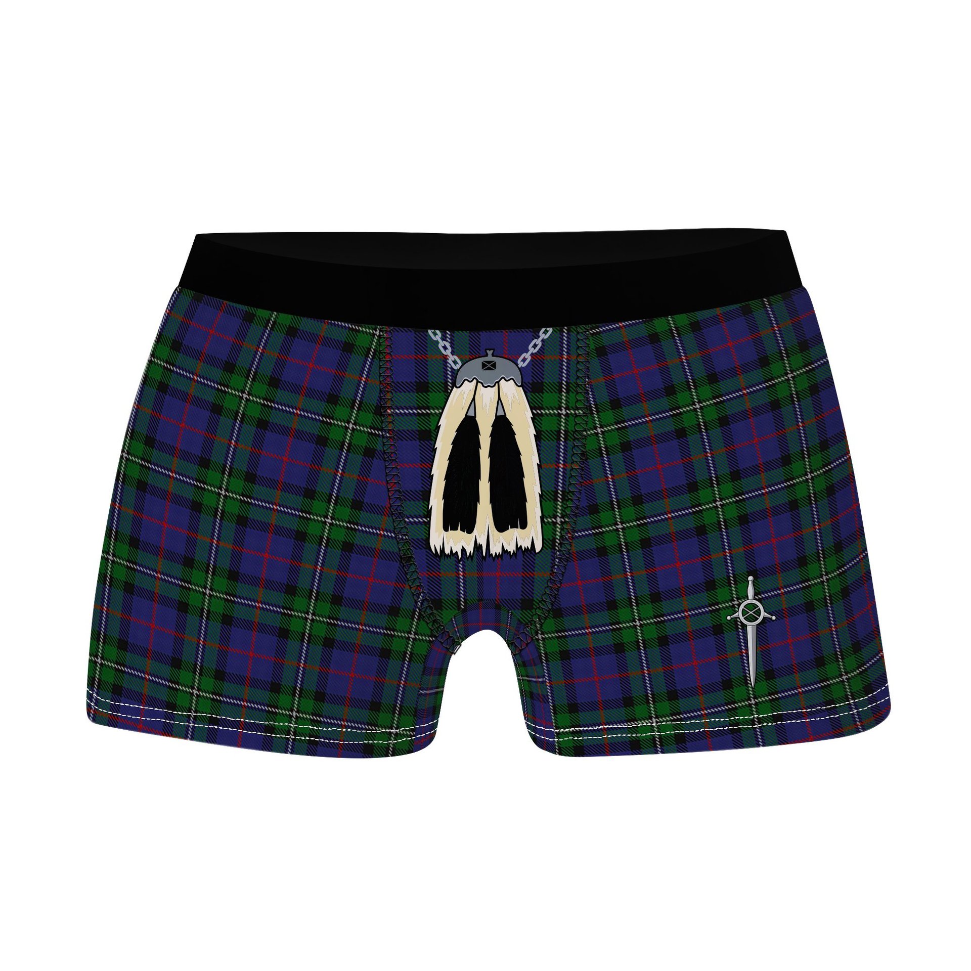 ScotsTee Shop Scottish MacPhail Hunting Clan Highland Kilt Sporran Tartan Boxer Briefs