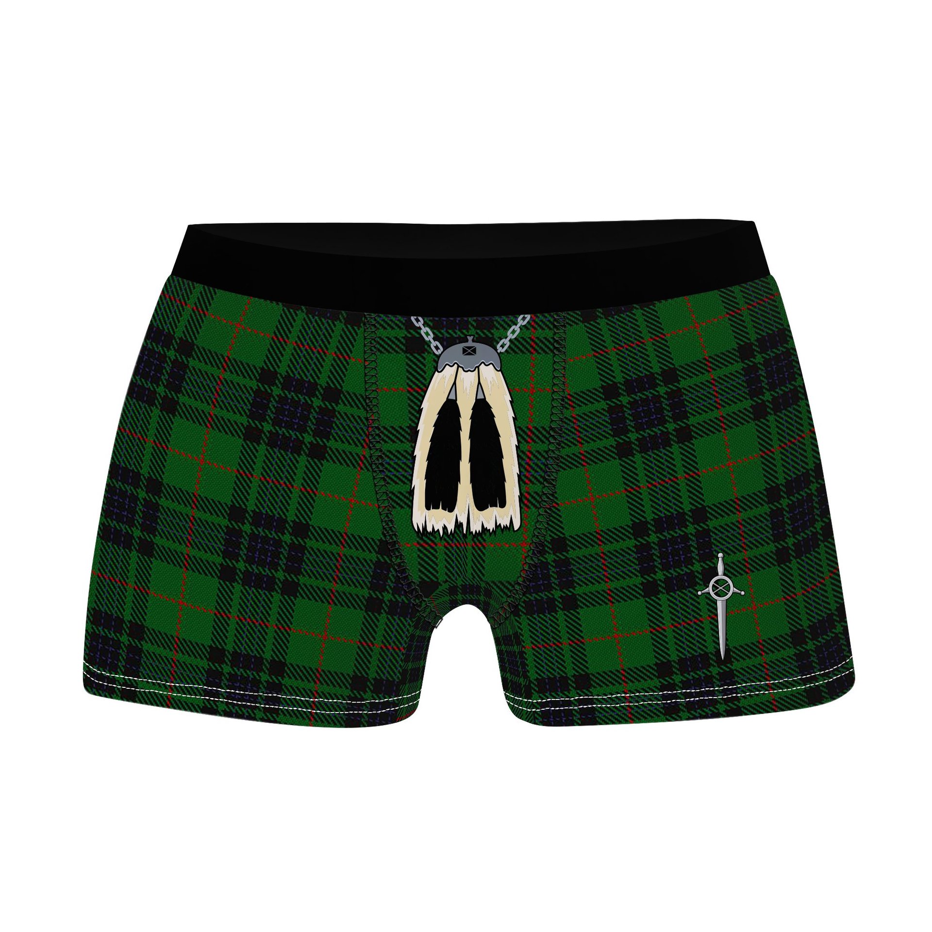 ScotsTee Shop Scottish MacKinross Clan Highland Kilt Sporran Tartan Boxer Briefs