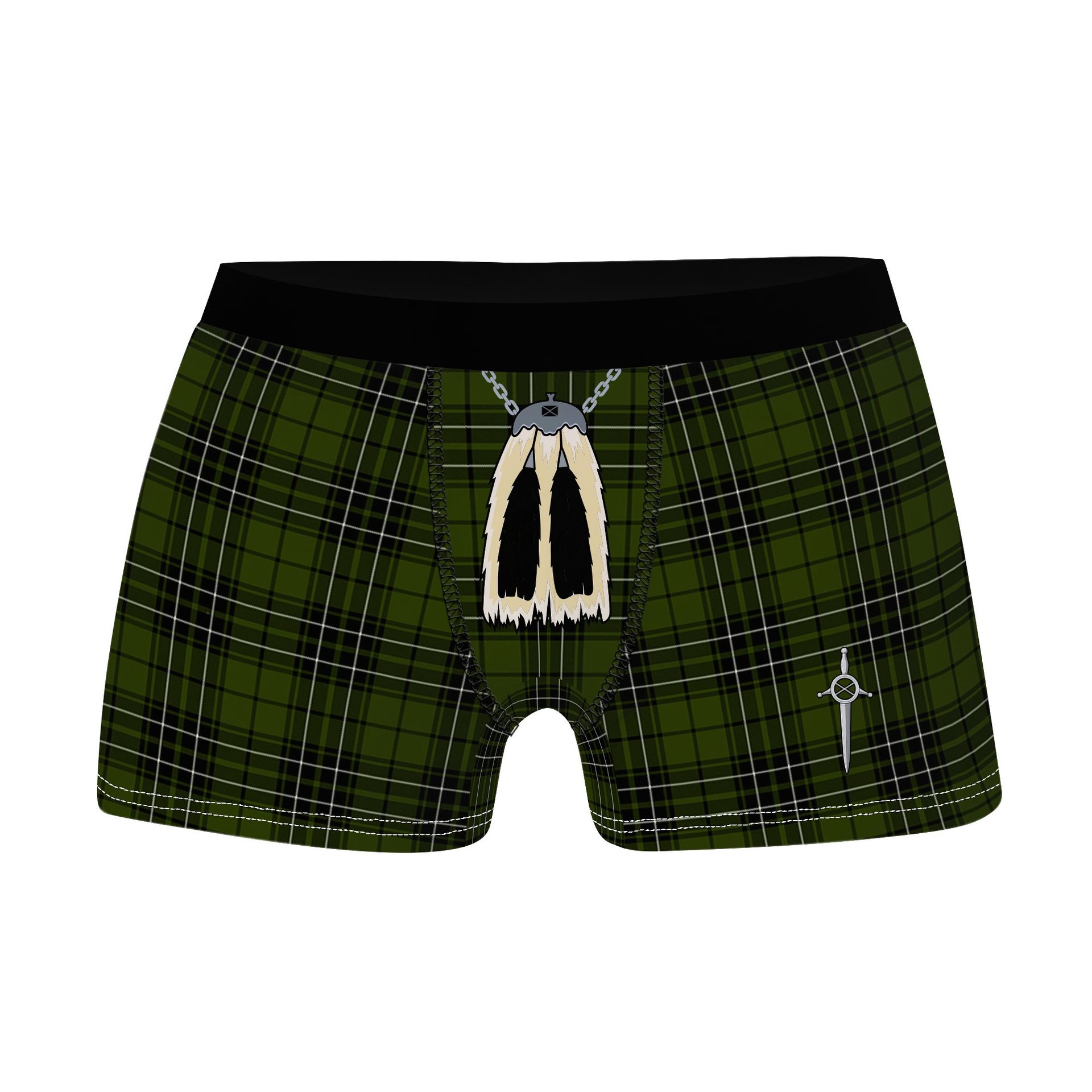 ScotsTee Shop Scottish MacLean Hunting Clan Highland Kilt Sporran Tartan Boxer Briefs