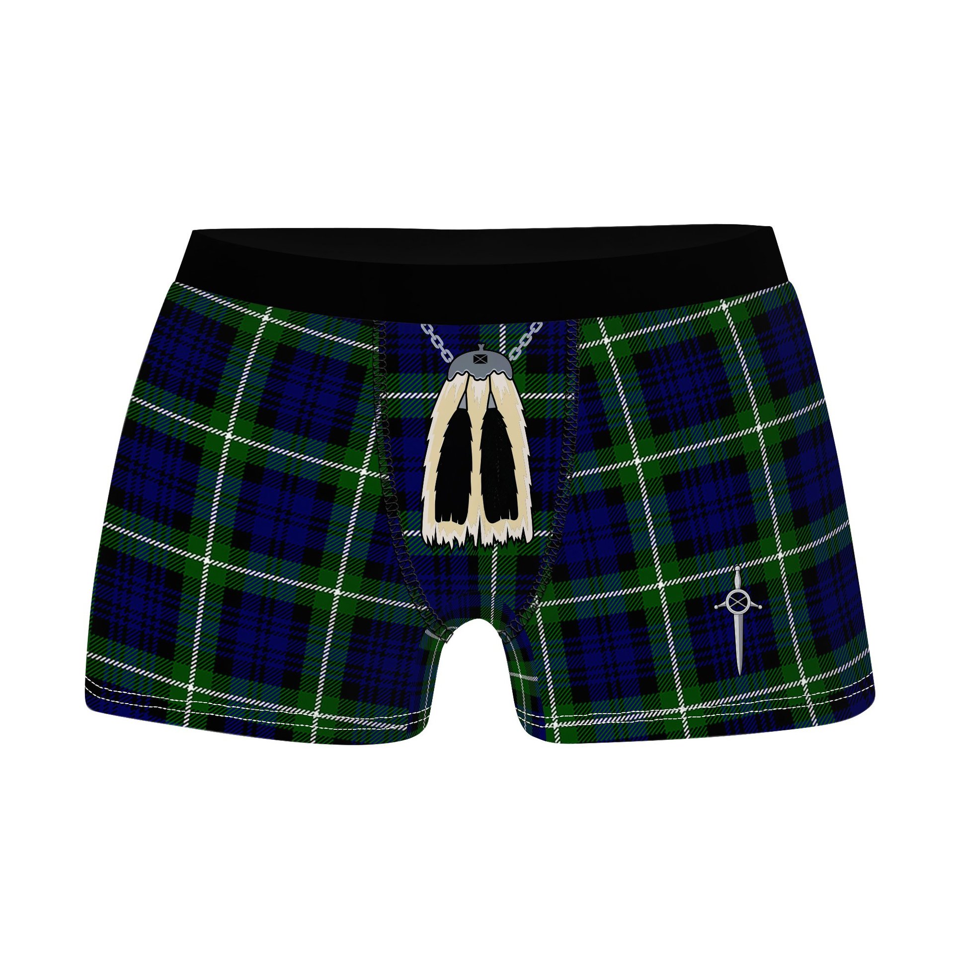 ScotsTee Shop Scottish Lamont Modern Clan Highland Kilt Sporran Tartan Boxer Briefs