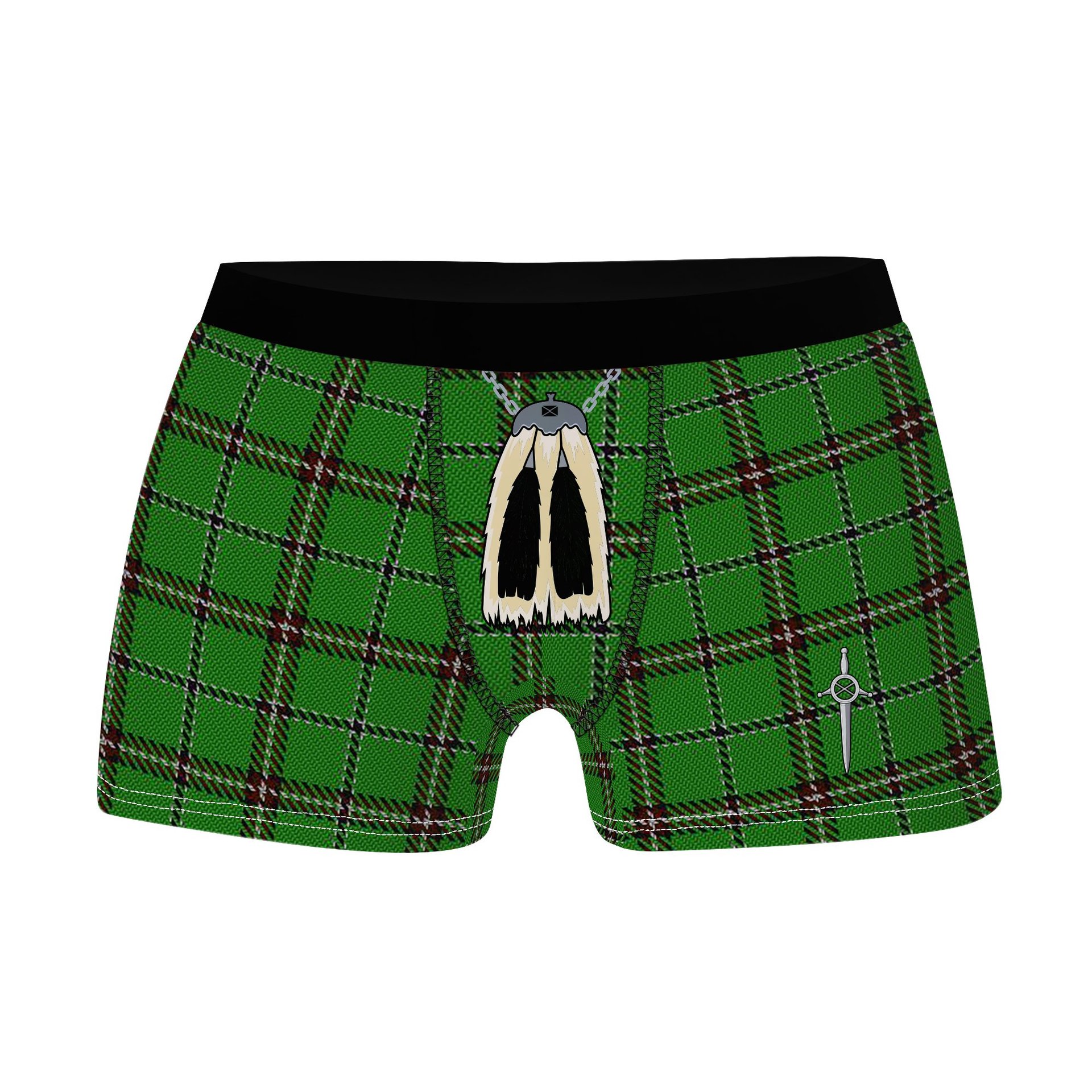 ScotsTee Shop Scottish Leach Hunting Clan Highland Kilt Sporran Tartan Boxer Briefs