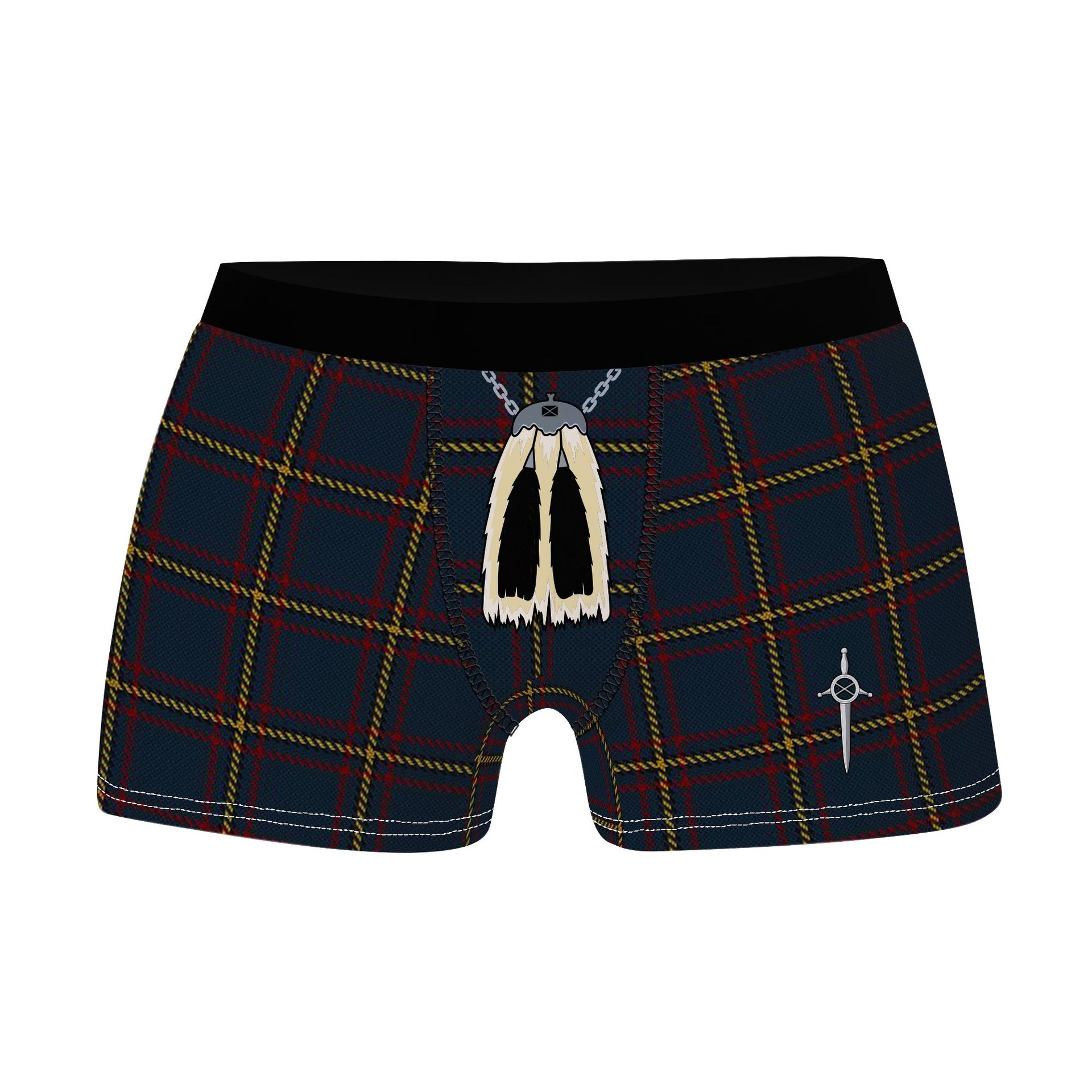 ScotsTee Shop Scottish MacLaine of Lochbuie Hunting Clan Highland Kilt Sporran Tartan Boxer Briefs