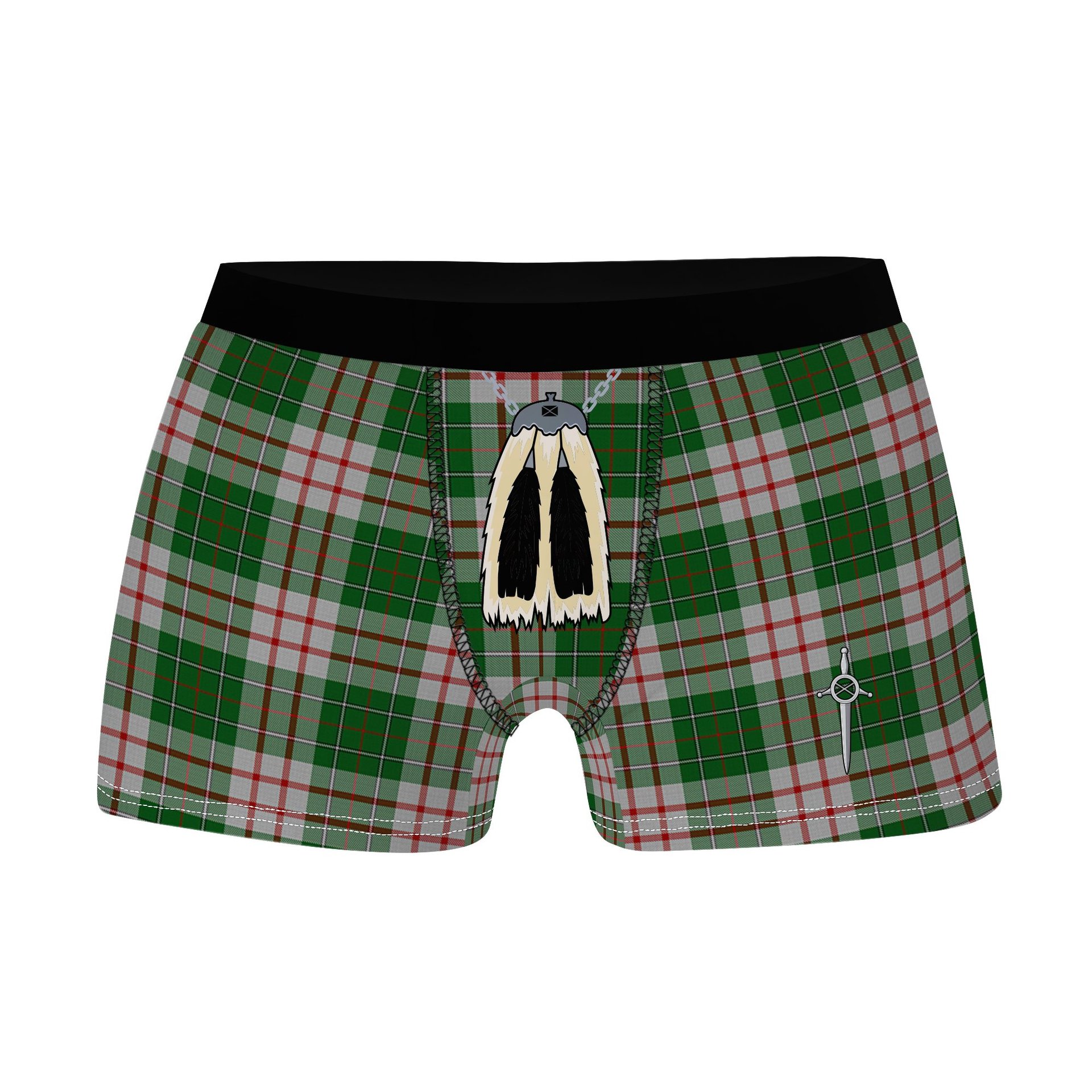 ScotsTee Shop Scottish MacDiarmid Dress Clan Highland Kilt Sporran Tartan Boxer Briefs