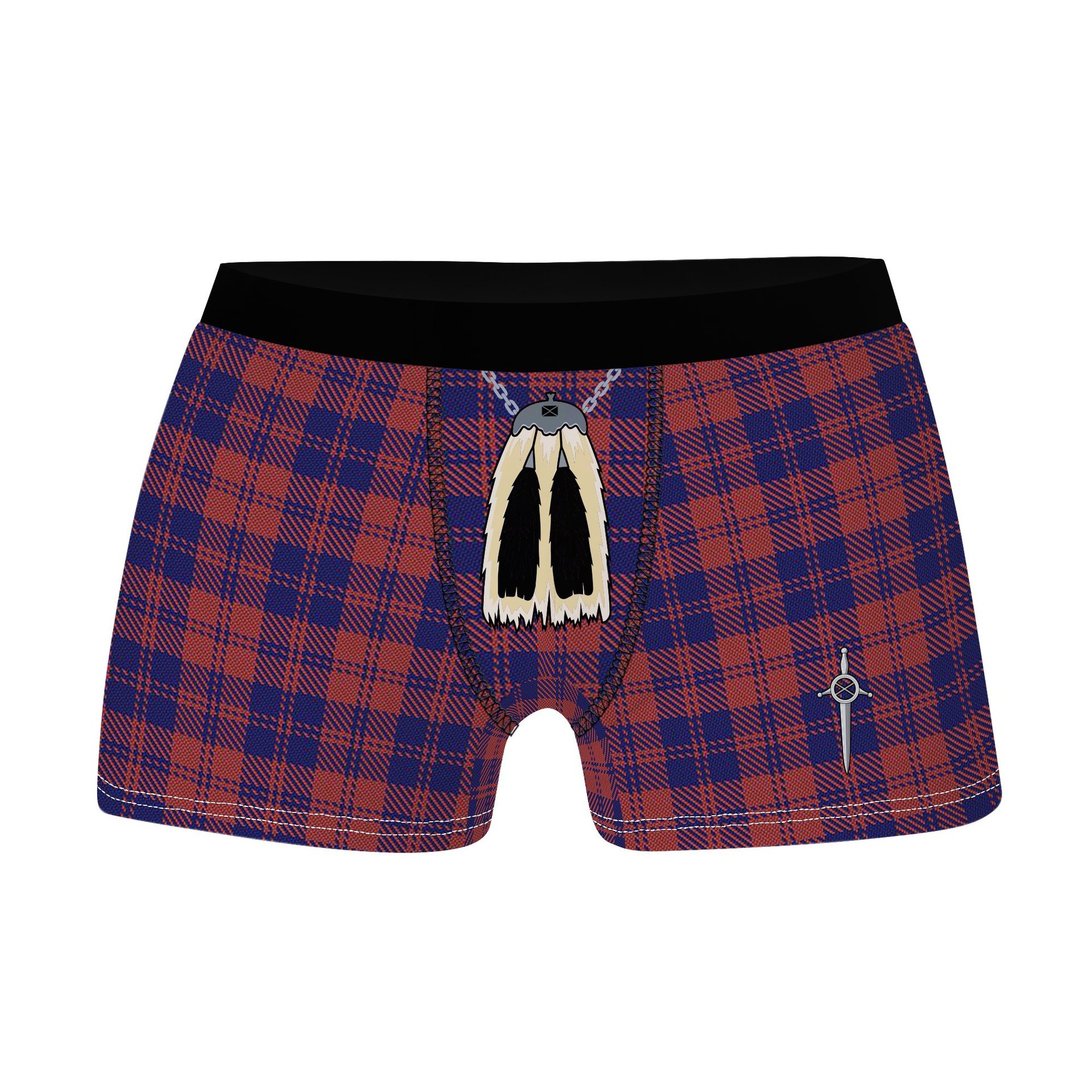 ScotsTee Shop Scottish MacGregor of Glengyle Clan Highland Kilt Sporran Tartan Boxer Briefs