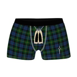 ScotsTee Shop Scottish MacKay Bonner Clan Highland Kilt Sporran Tartan Boxer Briefs