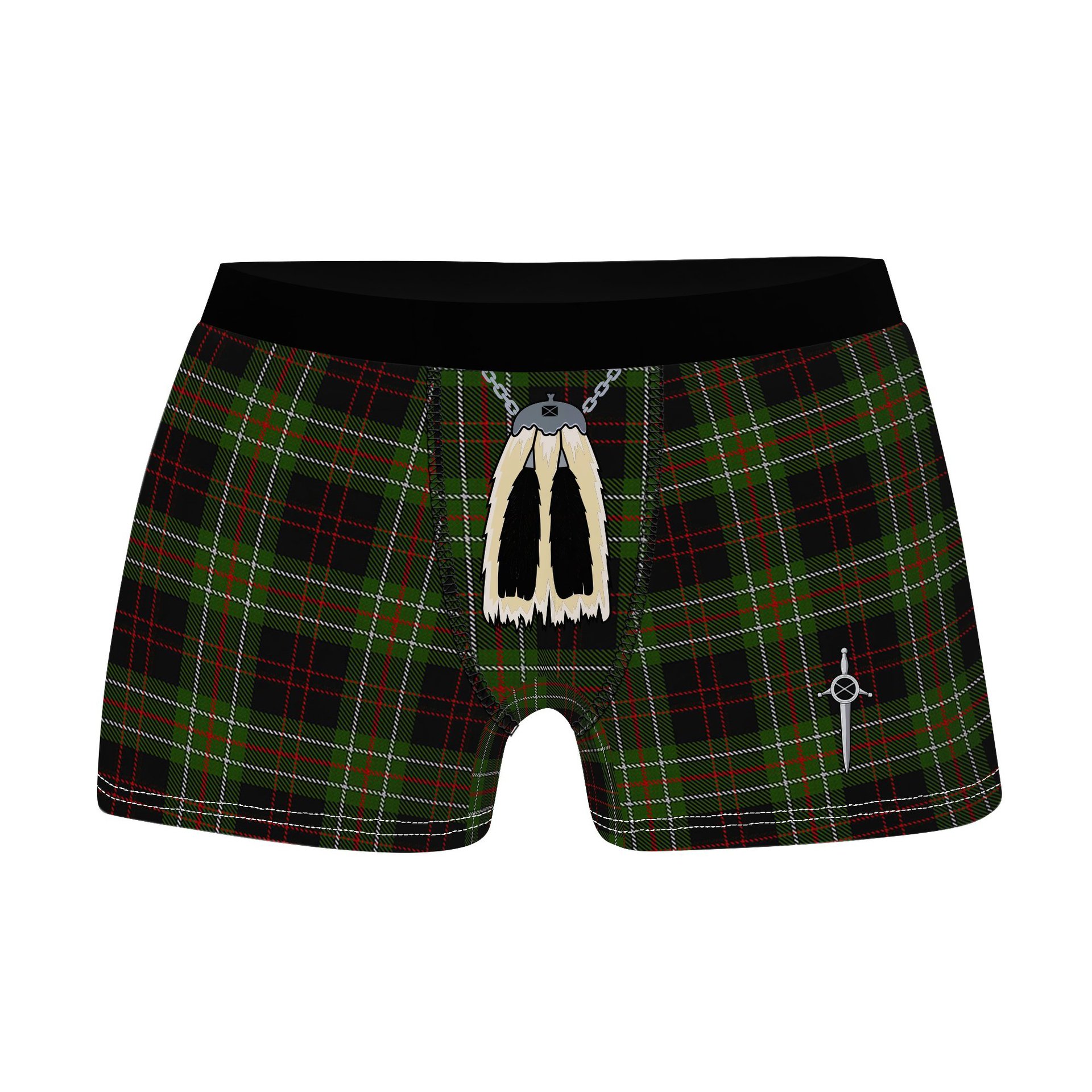 ScotsTee Shop Scottish MacDiarmid Clan Highland Kilt Sporran Tartan Boxer Briefs