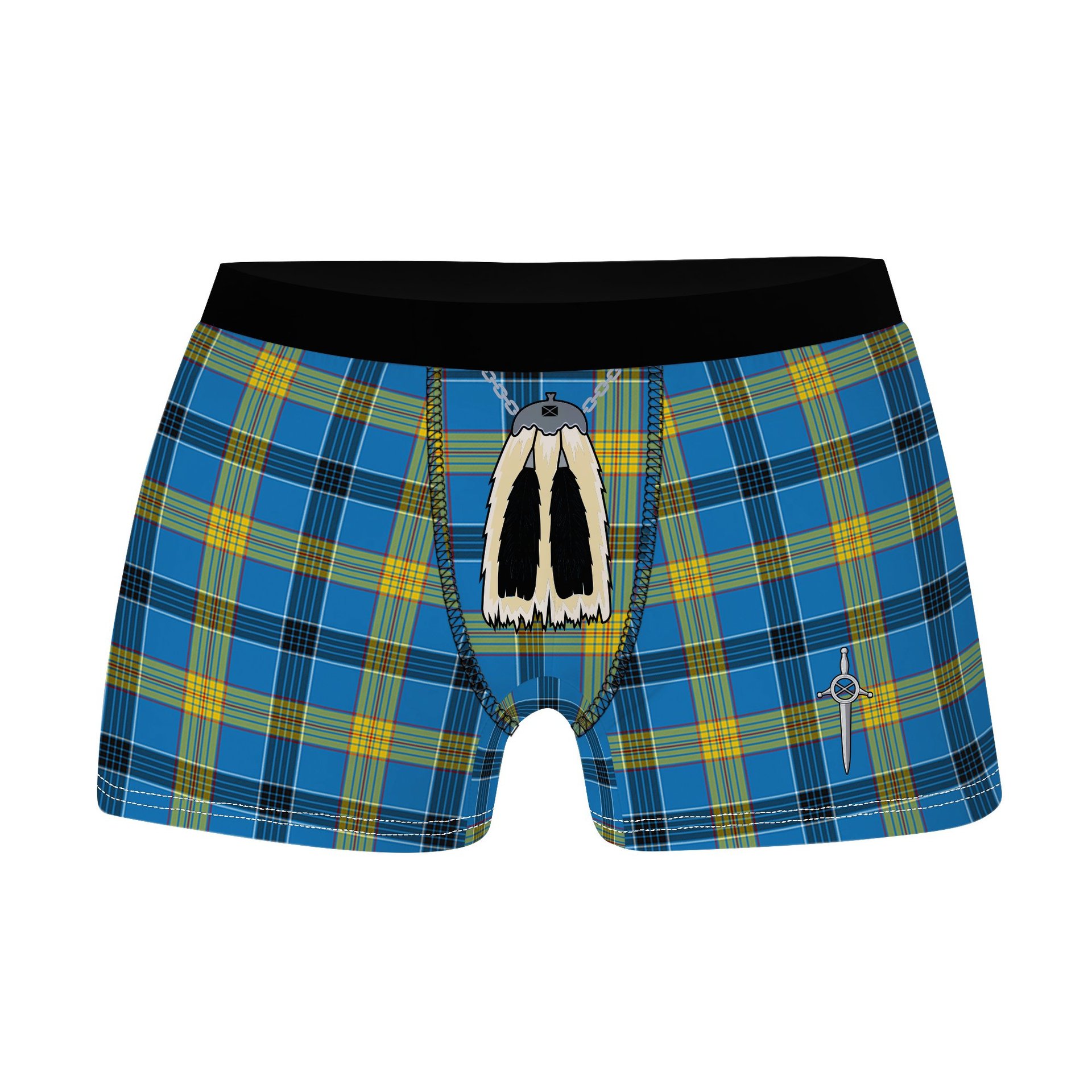 ScotsTee Shop Scottish Laing SC Clan Highland Kilt Sporran Tartan Boxer Briefs
