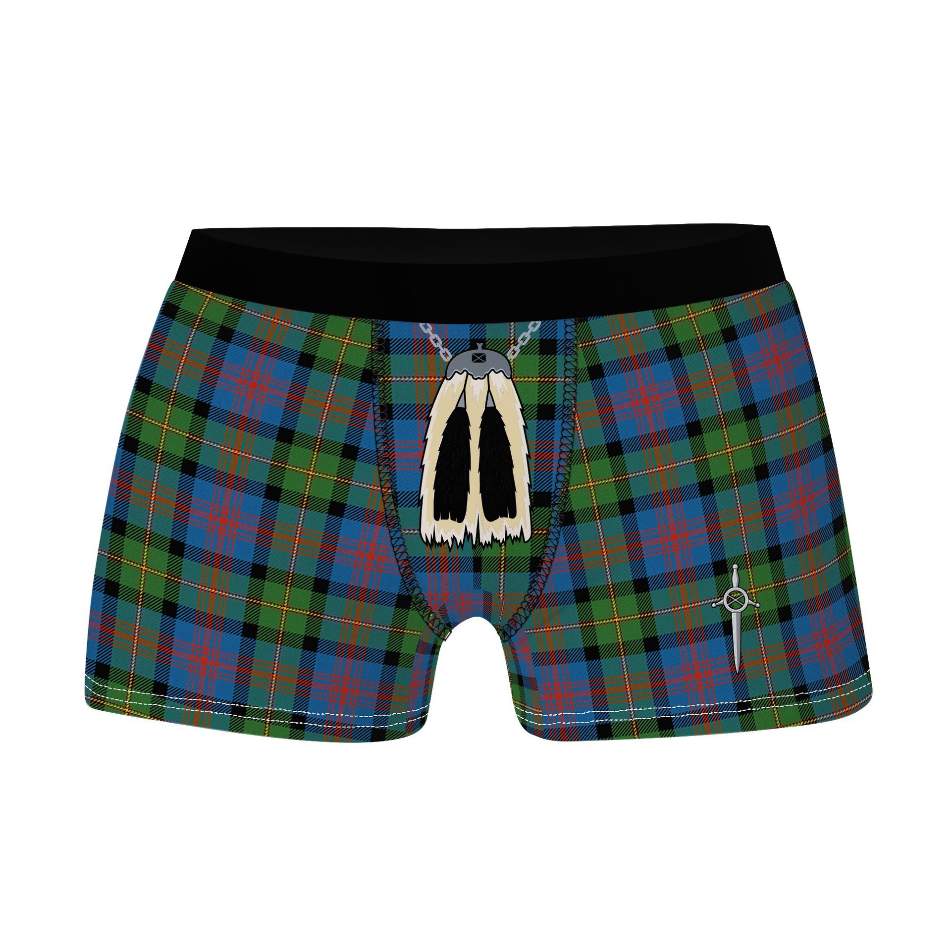 ScotsTee Shop Scottish MacLennan Ancient Clan Highland Kilt Sporran Tartan Boxer Briefs