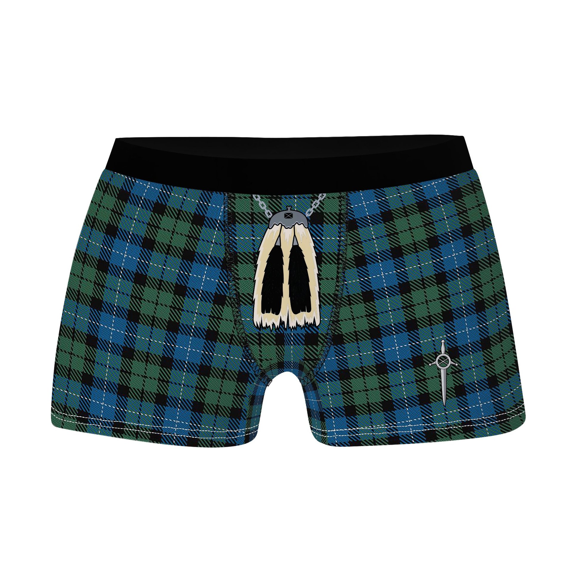 ScotsTee Shop Scottish MacKirdy Clan Highland Kilt Sporran Tartan Boxer Briefs