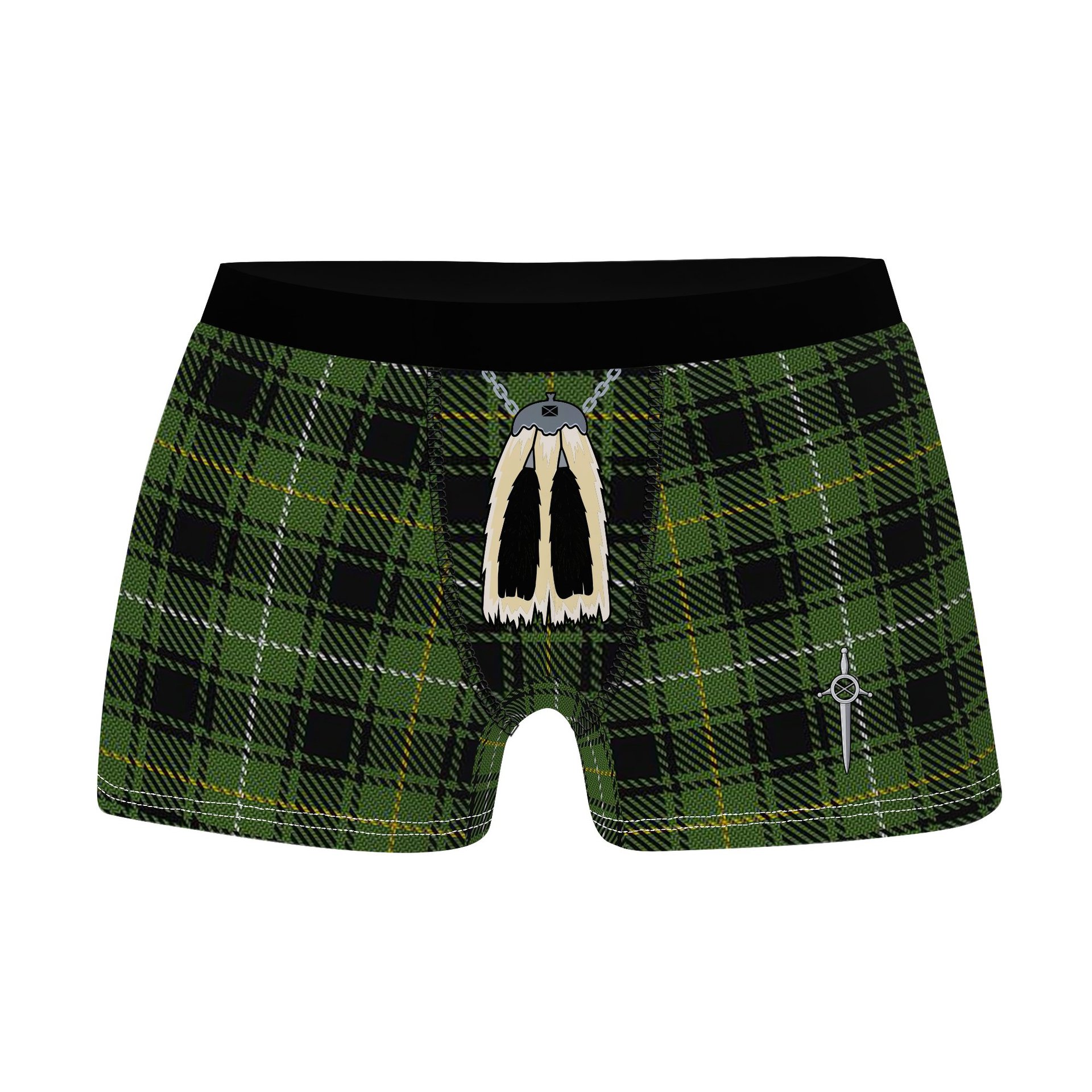 ScotsTee Shop Scottish MacIvor Hunting Clan Highland Kilt Sporran Tartan Boxer Briefs