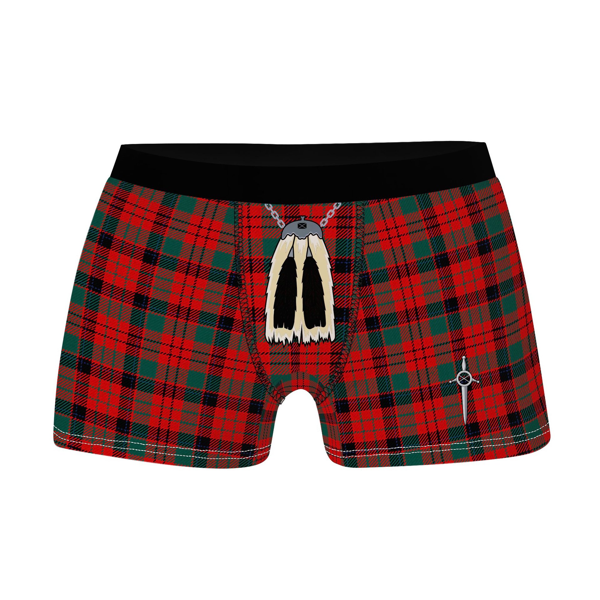 ScotsTee Shop Scottish MacNicol Modern Clan Highland Kilt Sporran Tartan Boxer Briefs