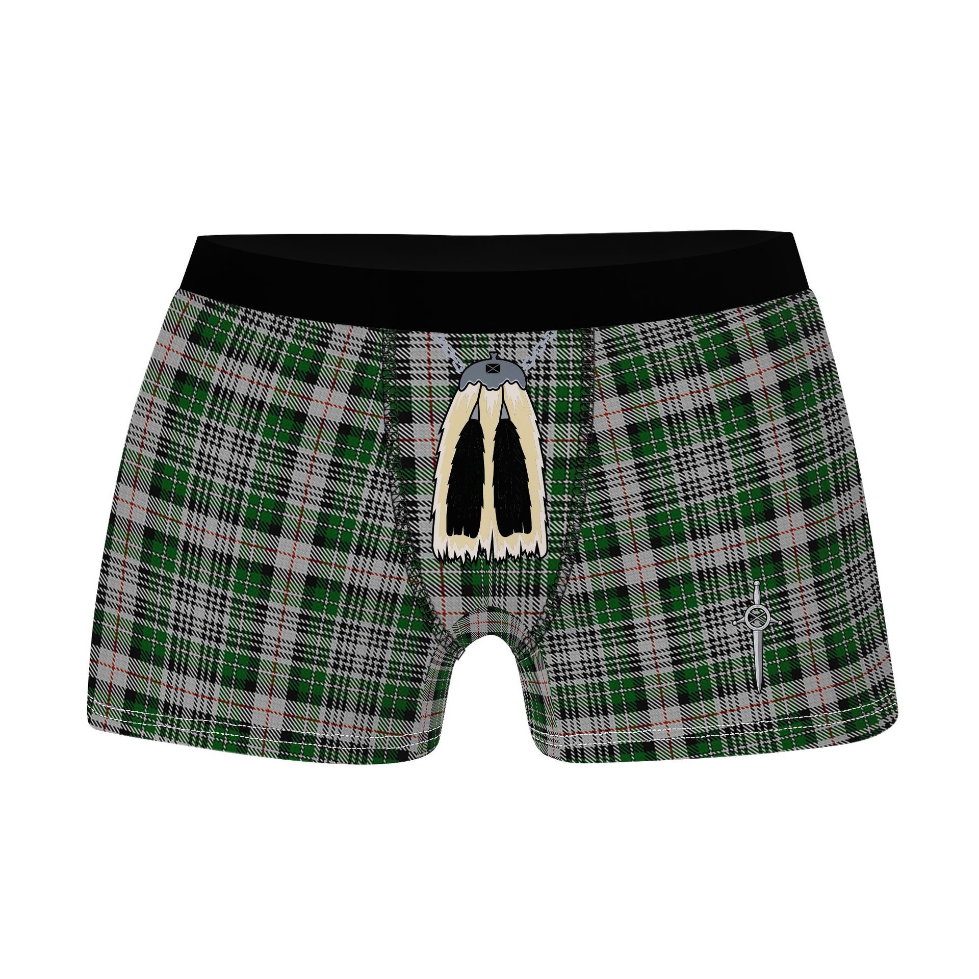 ScotsTee Shop Scottish MacKenzie MacGregor-Hastie Clan Highland Kilt Sporran Tartan Boxer Briefs