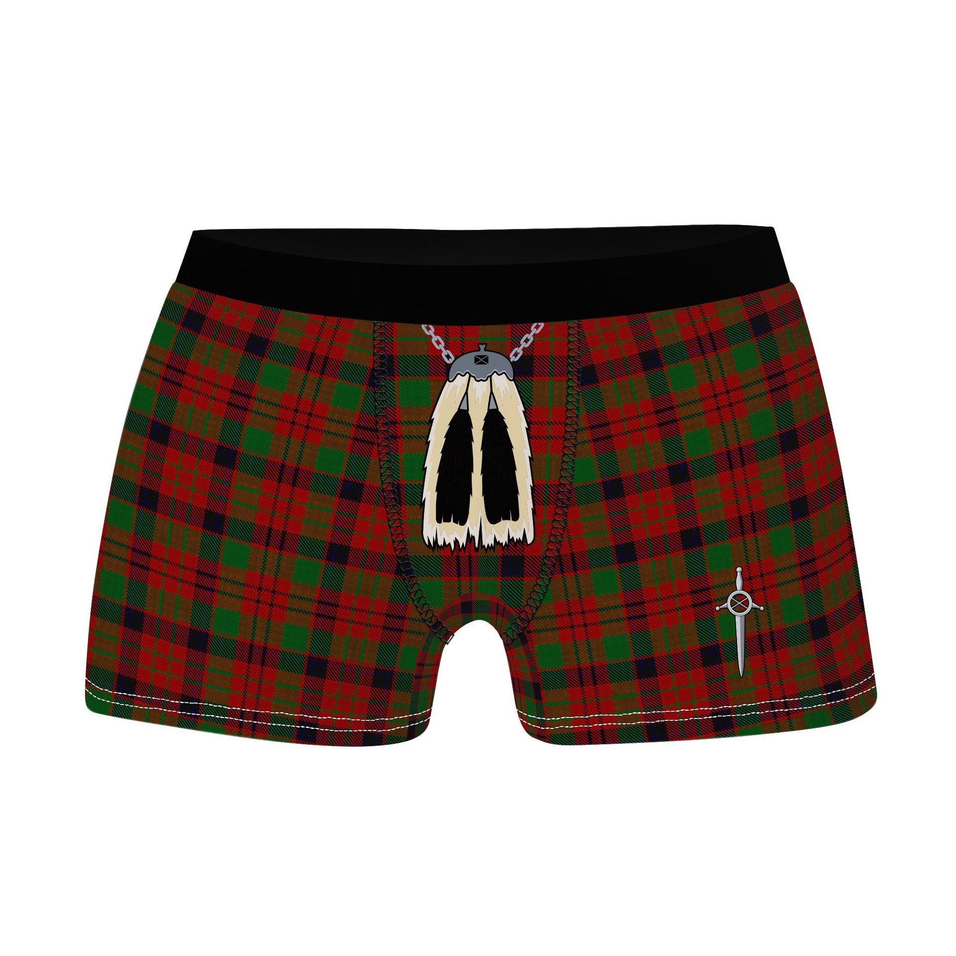 ScotsTee Shop Scottish MacNicol Clan Highland Kilt Sporran Tartan Boxer Briefs