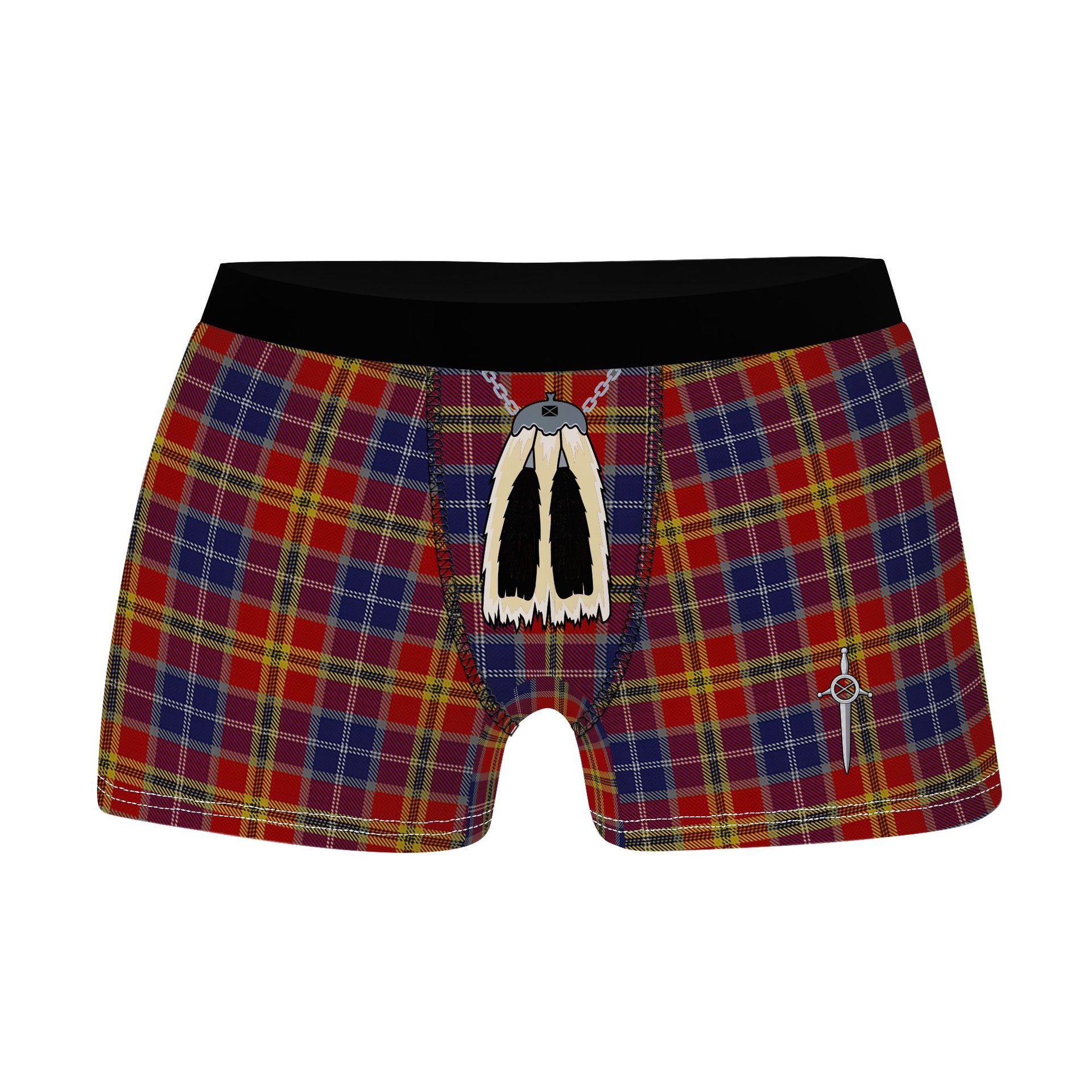 ScotsTee Shop Scottish Lermontov Clan Highland Kilt Sporran Tartan Boxer Briefs