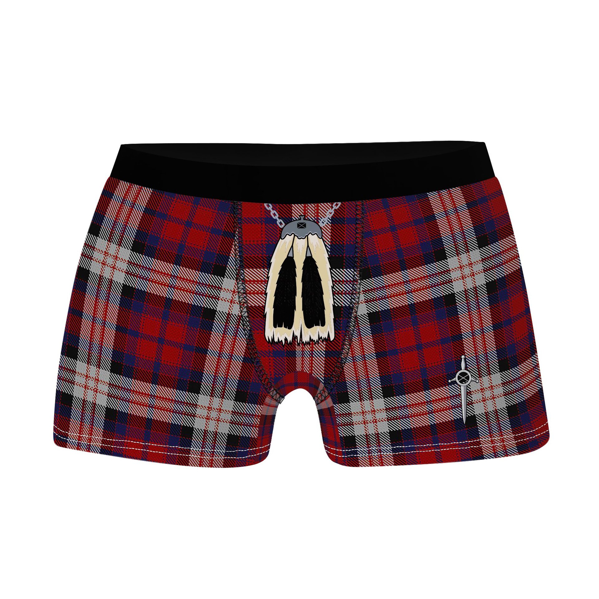 ScotsTee Shop Scottish MacDonald Dress Irish Clan Highland Kilt Sporran Tartan Boxer Briefs