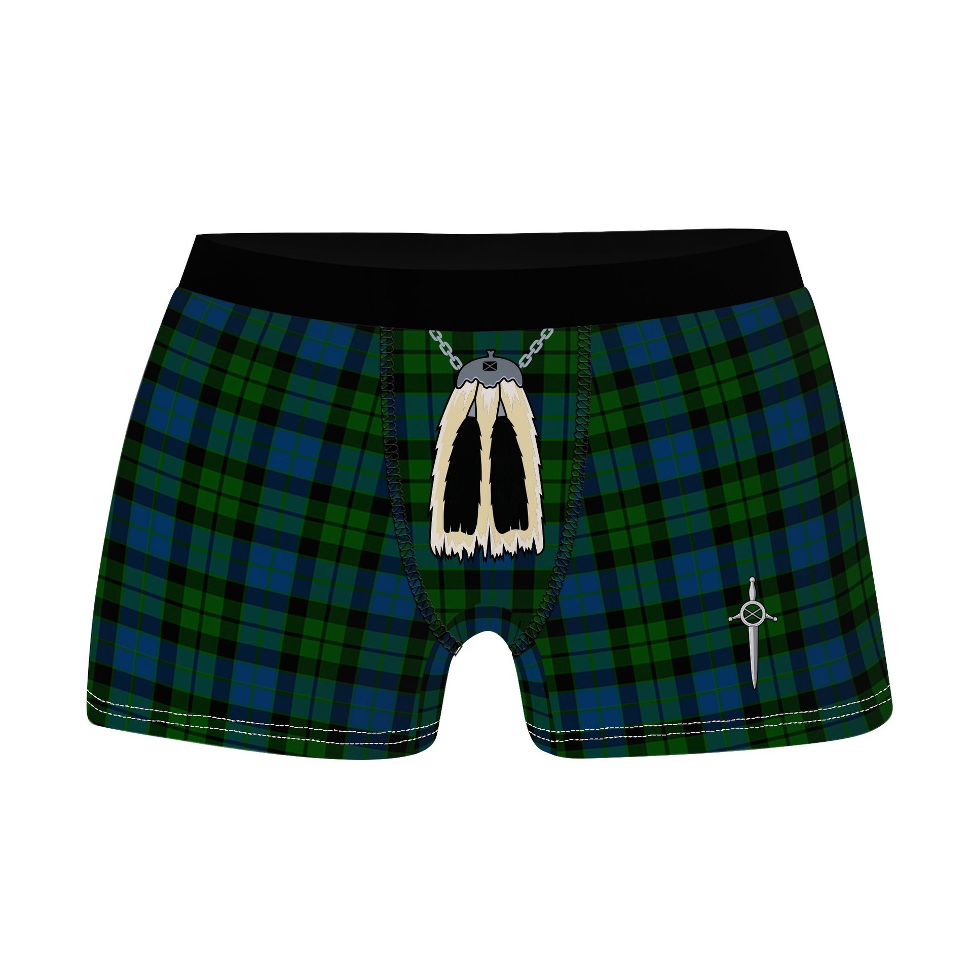 ScotsTee Shop Scottish MacKay Modern Clan Highland Kilt Sporran Tartan Boxer Briefs
