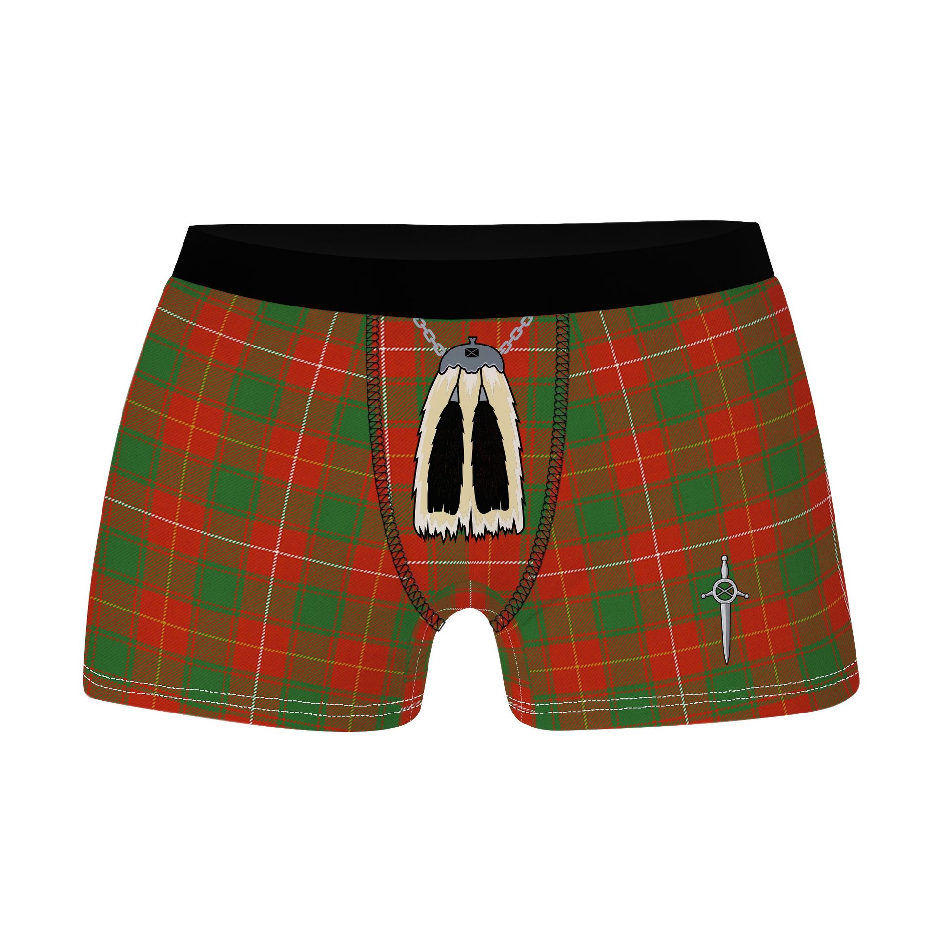ScotsTee Shop Scottish MacFie Ancient Clan Highland Kilt Sporran Tartan Boxer Briefs