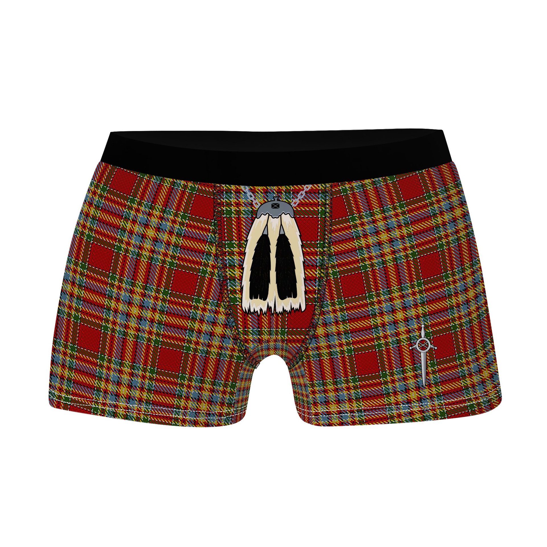 ScotsTee Shop Scottish MacKintosh Chief Clan Highland Kilt Sporran Tartan Boxer Briefs