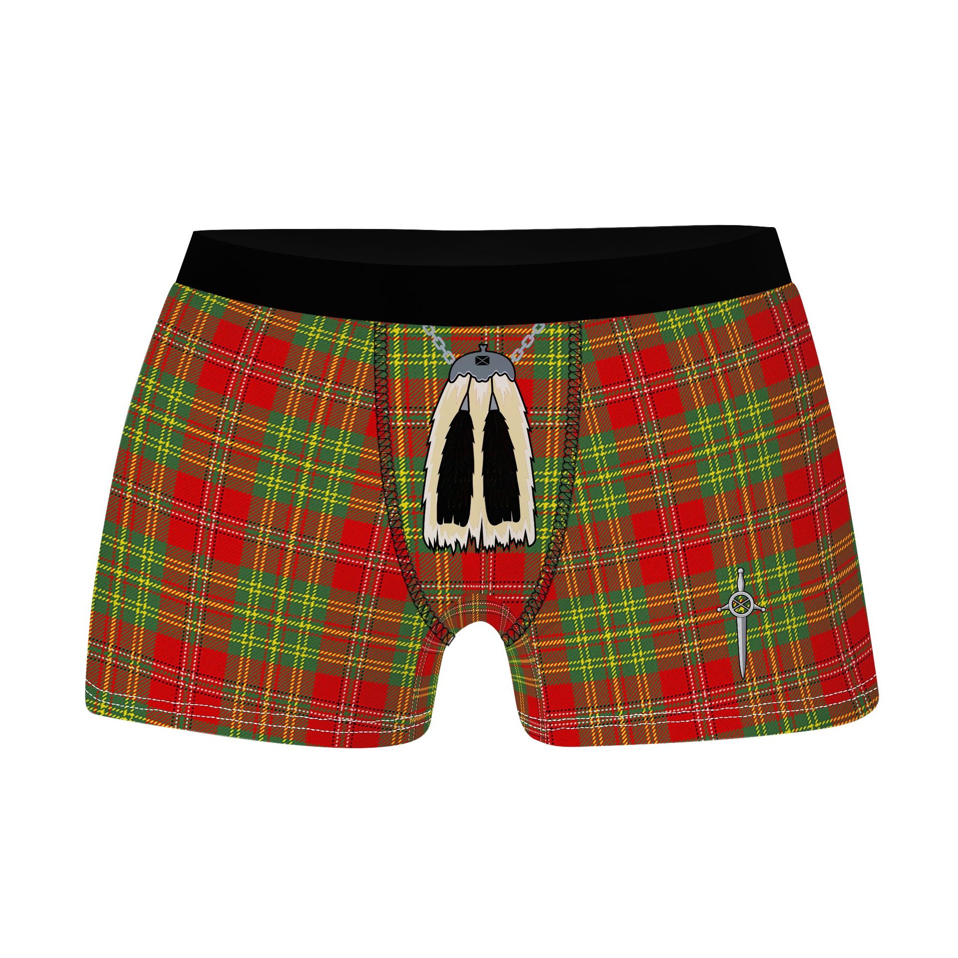 ScotsTee Shop Scottish Leask Modern Clan Highland Kilt Sporran Tartan Boxer Briefs