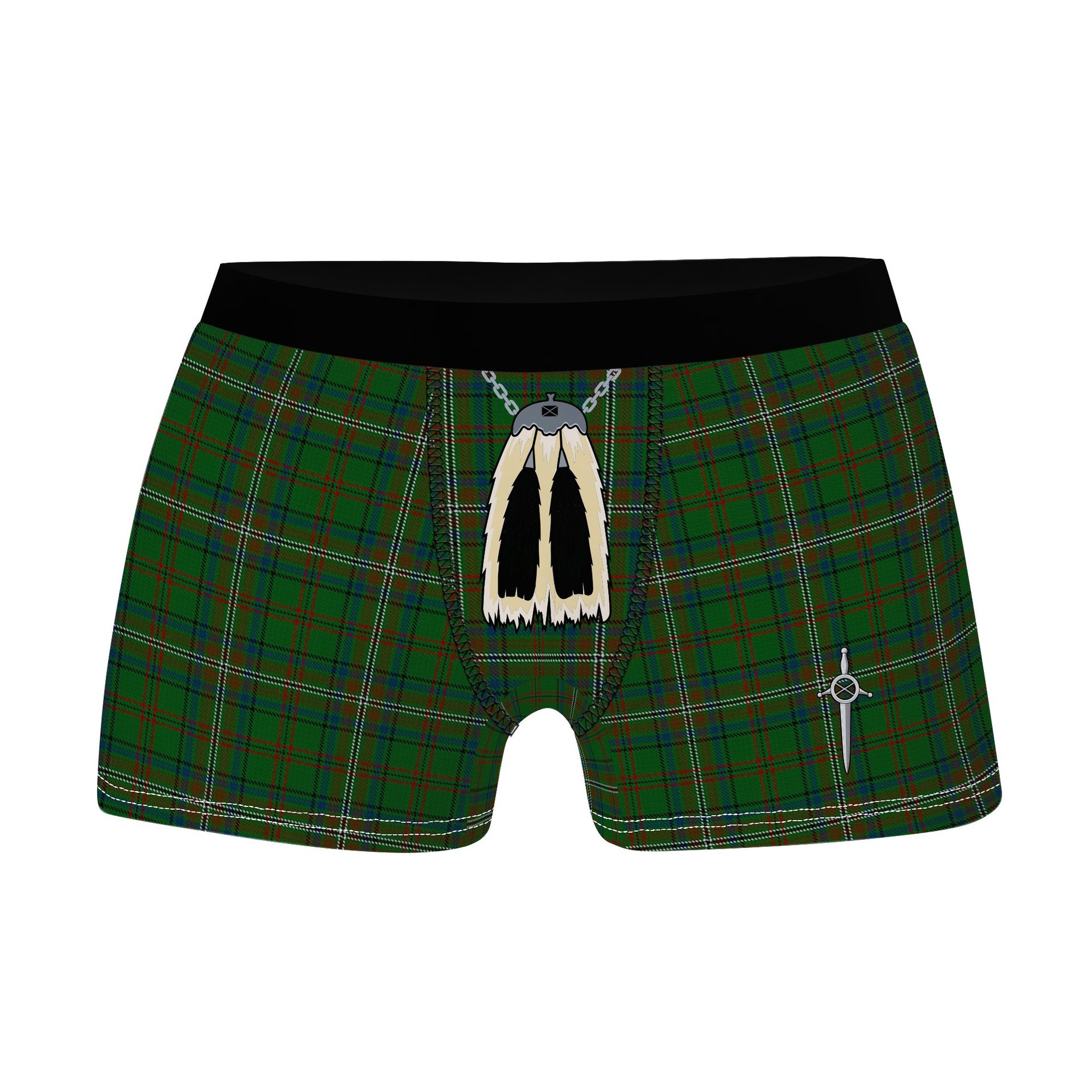 ScotsTee Shop Scottish MacClure Hunting Clan Highland Kilt Sporran Tartan Boxer Briefs