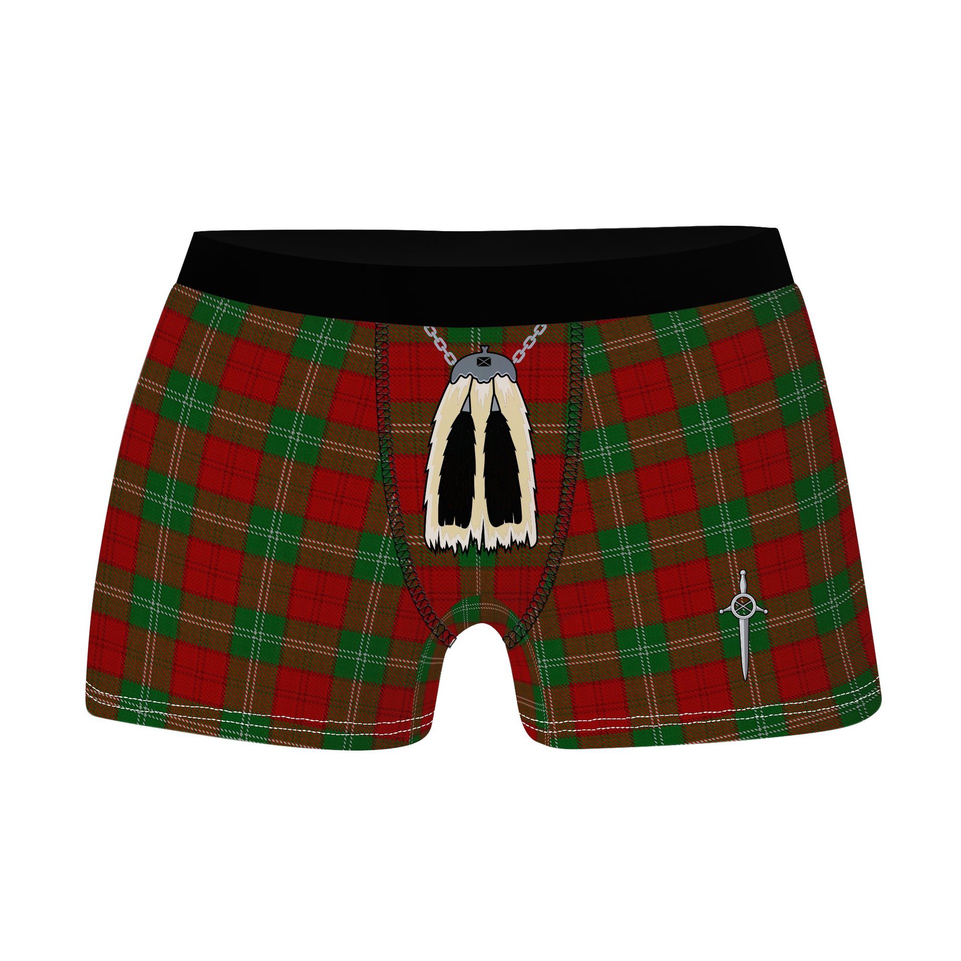 ScotsTee Shop Scottish Lennox Clan Highland Kilt Sporran Tartan Boxer Briefs