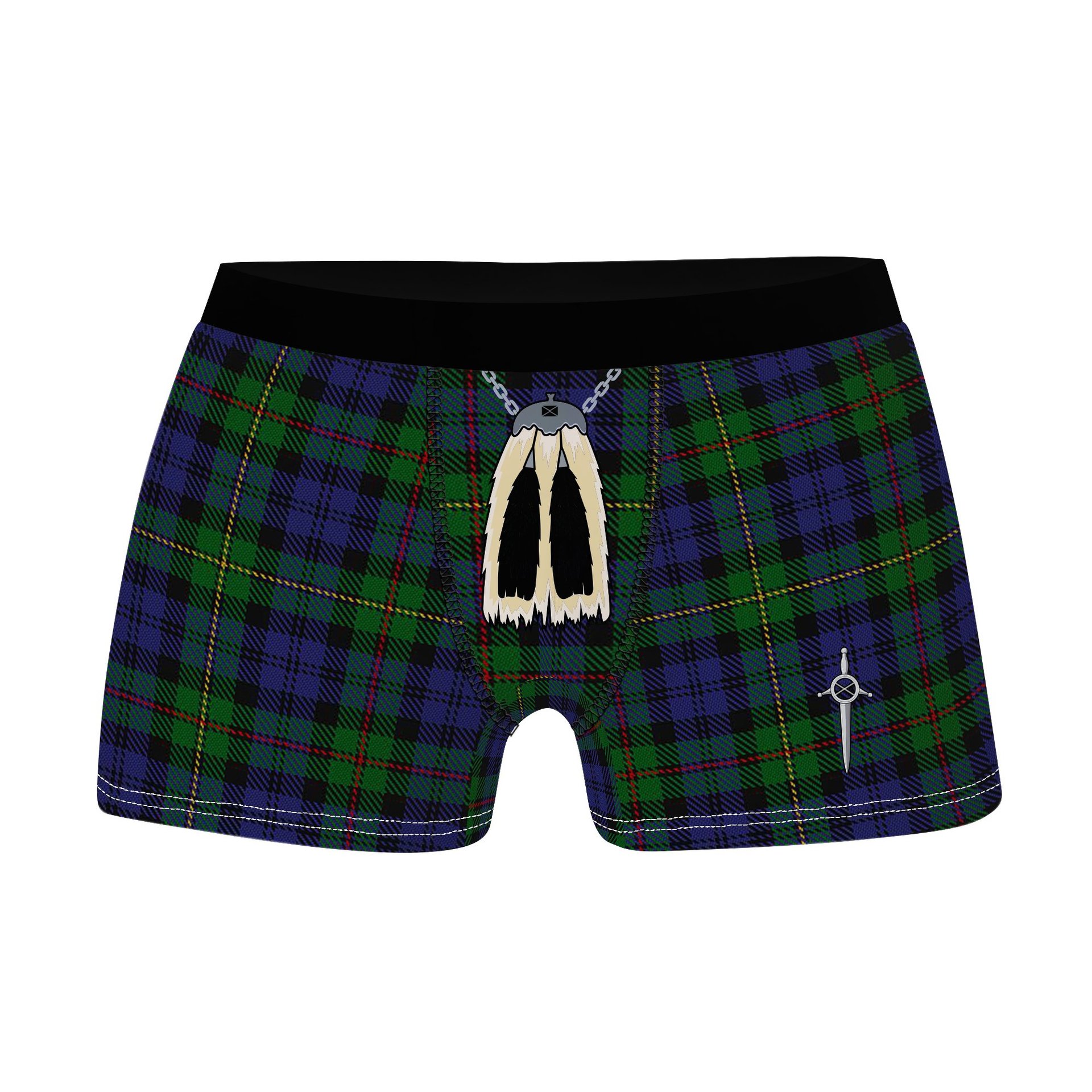 ScotsTee Shop Scottish MacEwen Clan Highland Kilt Sporran Tartan Boxer Briefs