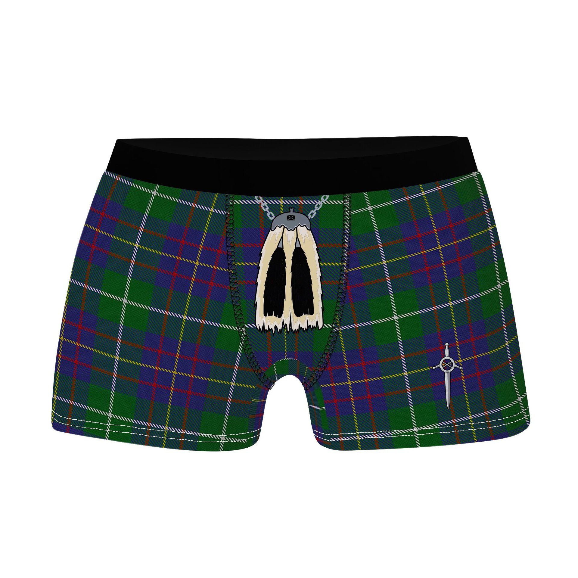 ScotsTee Shop Scottish MacIntyre Inglis Clan Highland Kilt Sporran Tartan Boxer Briefs