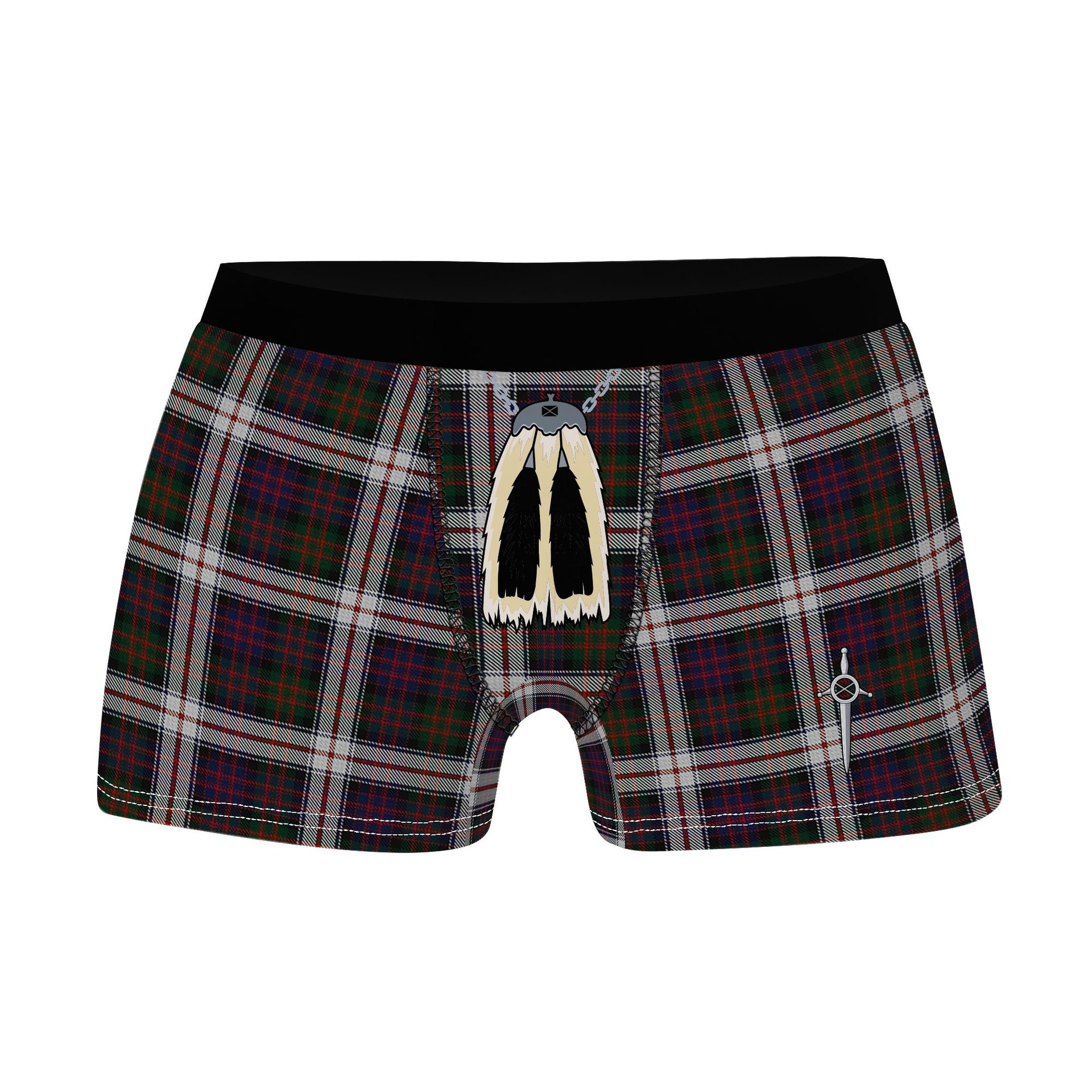 ScotsTee Shop Scottish MacDonald Dress Clan Highland Kilt Sporran Tartan Boxer Briefs
