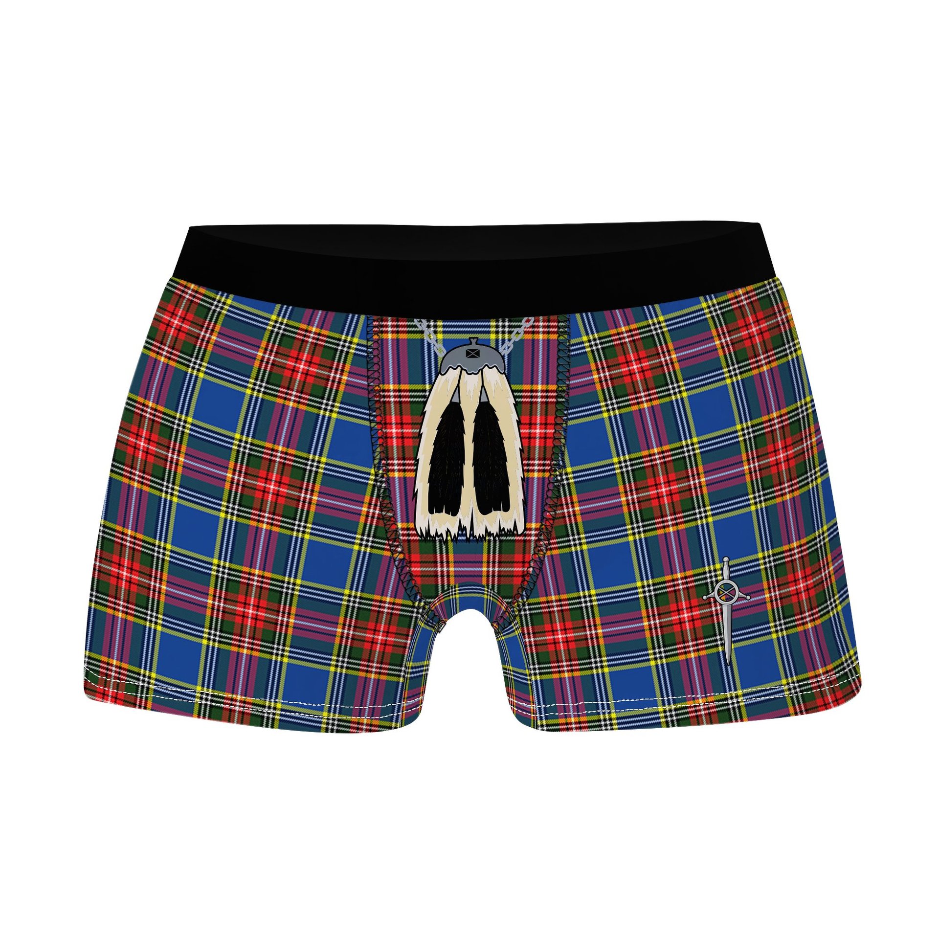 ScotsTee Shop Scottish MacBeth Modern SC Clan Highland Kilt Sporran Tartan Boxer Briefs