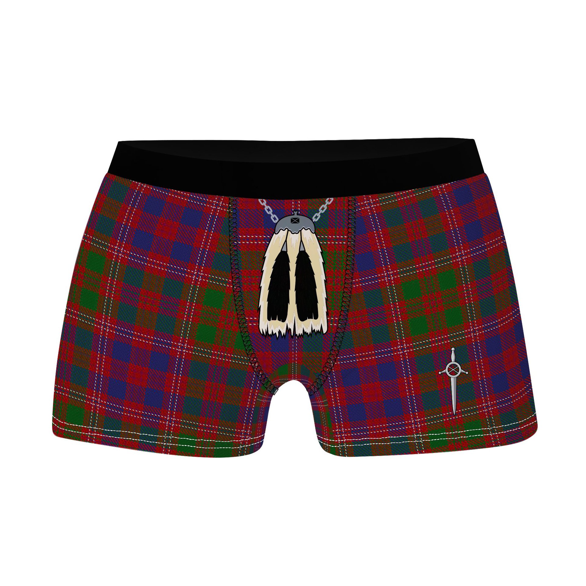 ScotsTee Shop Scottish MacColl Hunting Clan Highland Kilt Sporran Tartan Boxer Briefs