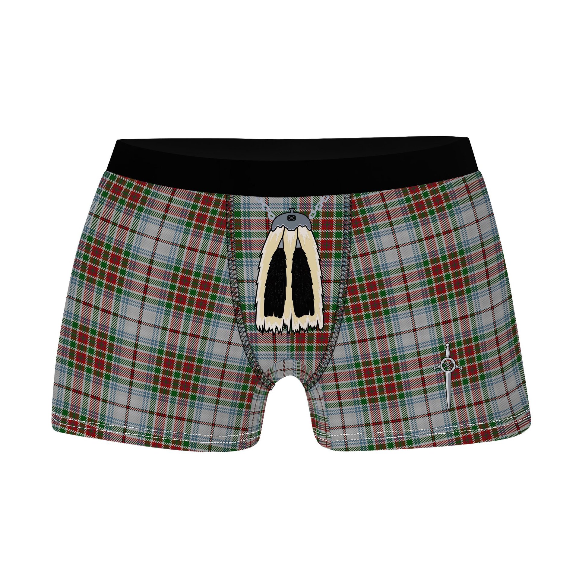 ScotsTee Shop Scottish MacBean Dress Clan Highland Kilt Sporran Tartan Boxer Briefs