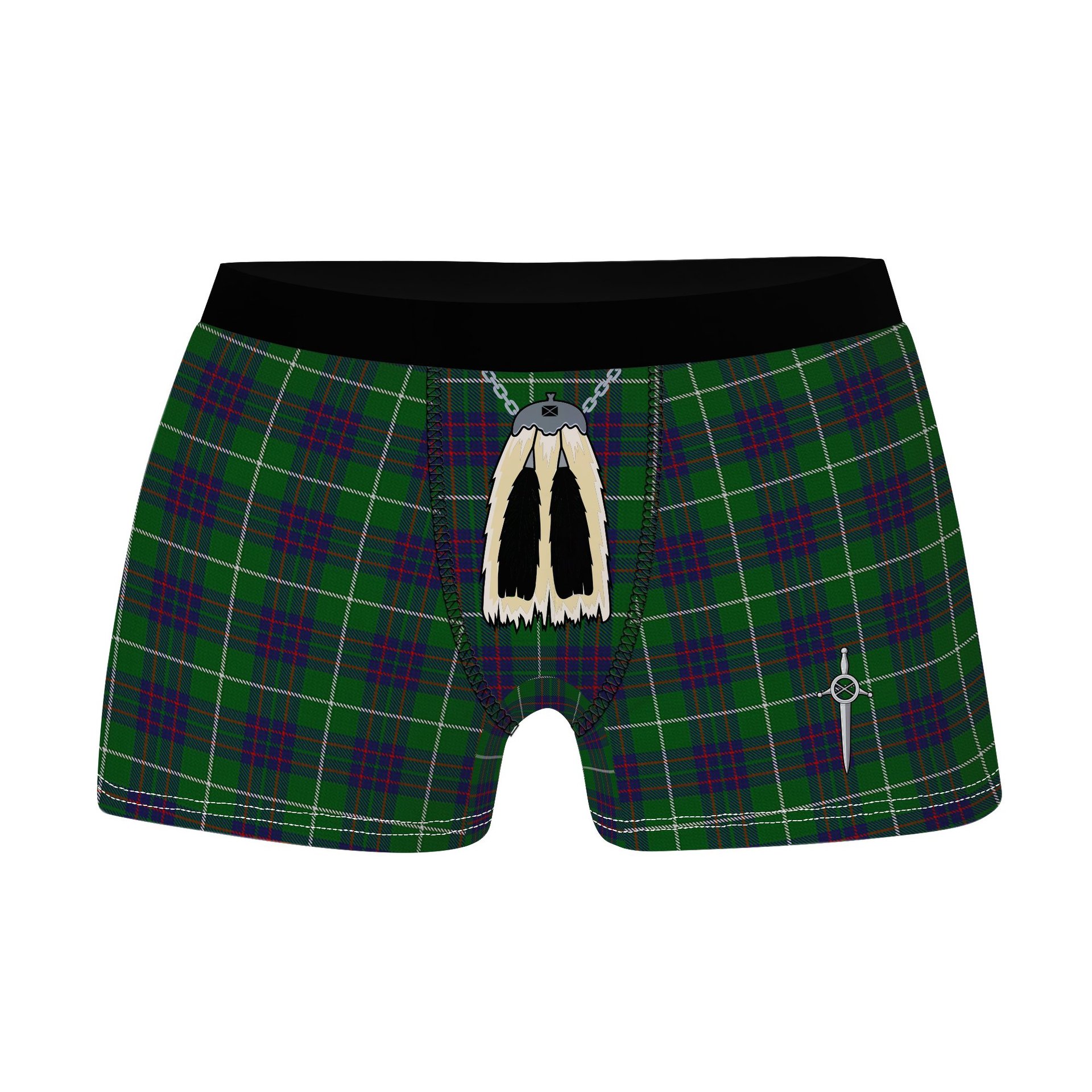 ScotsTee Shop Scottish MacIntyre Hunting Clan Highland Kilt Sporran Tartan Boxer Briefs