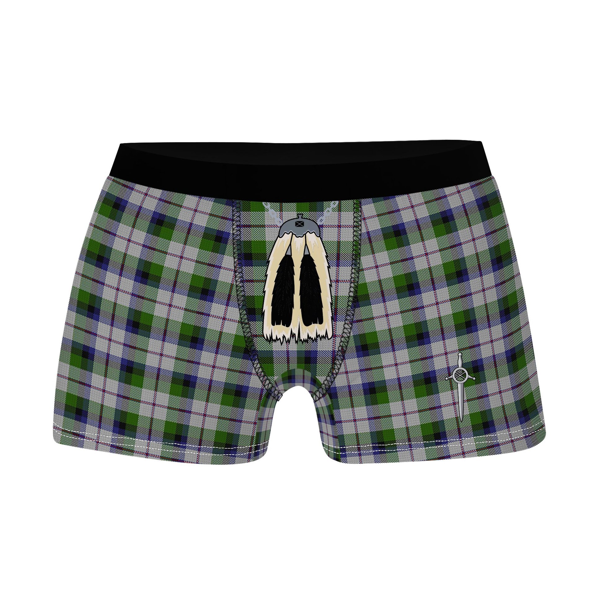 ScotsTee Shop Scottish Macnaghten Dress Clan Highland Kilt Sporran Tartan Boxer Briefs