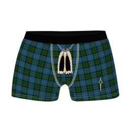ScotsTee Shop Scottish MacLeod Green Clan Highland Kilt Sporran Tartan Boxer Briefs