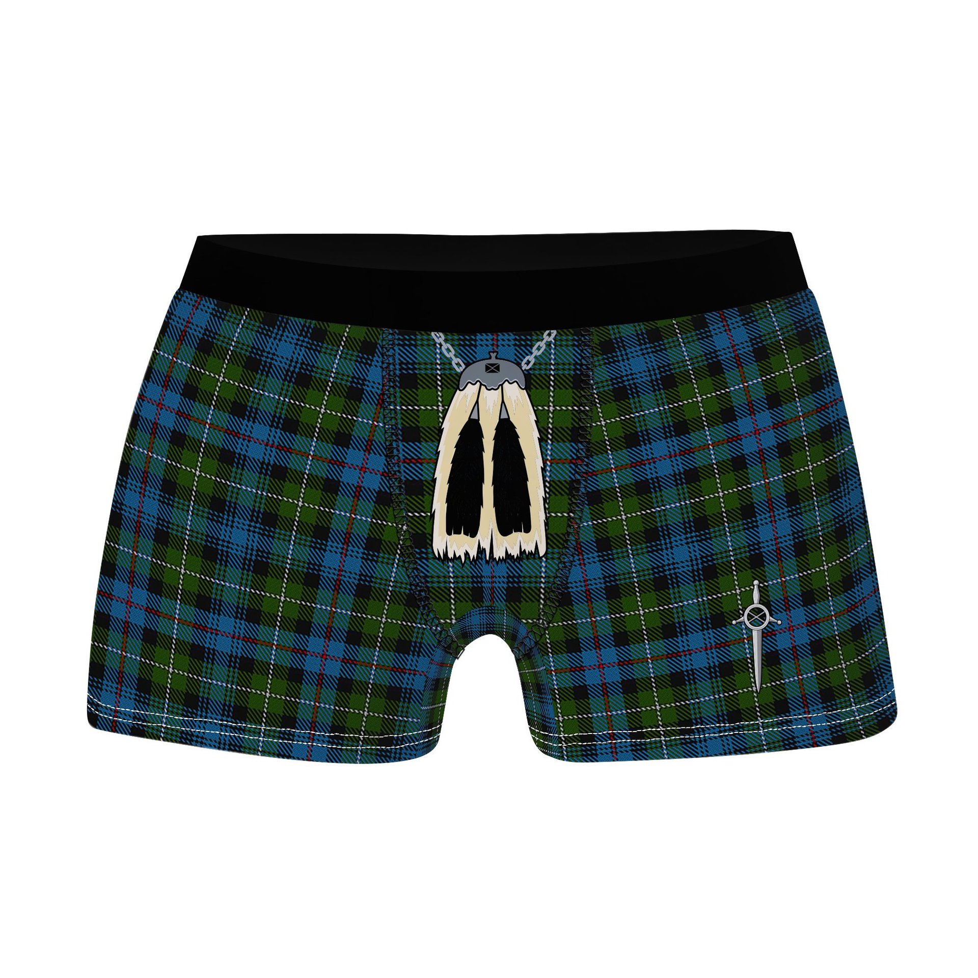 ScotsTee Shop Scottish Mackenzie Clan Highland Kilt Sporran Tartan Boxer Briefs