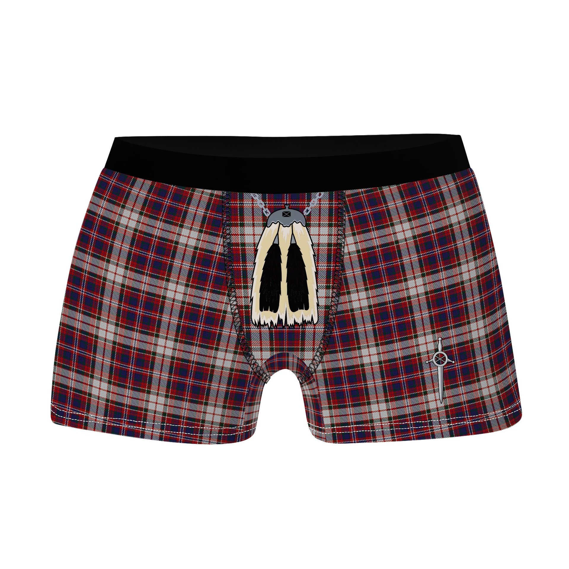 ScotsTee Shop Scottish MacFarlane Dress Clan Highland Kilt Sporran Tartan Boxer Briefs